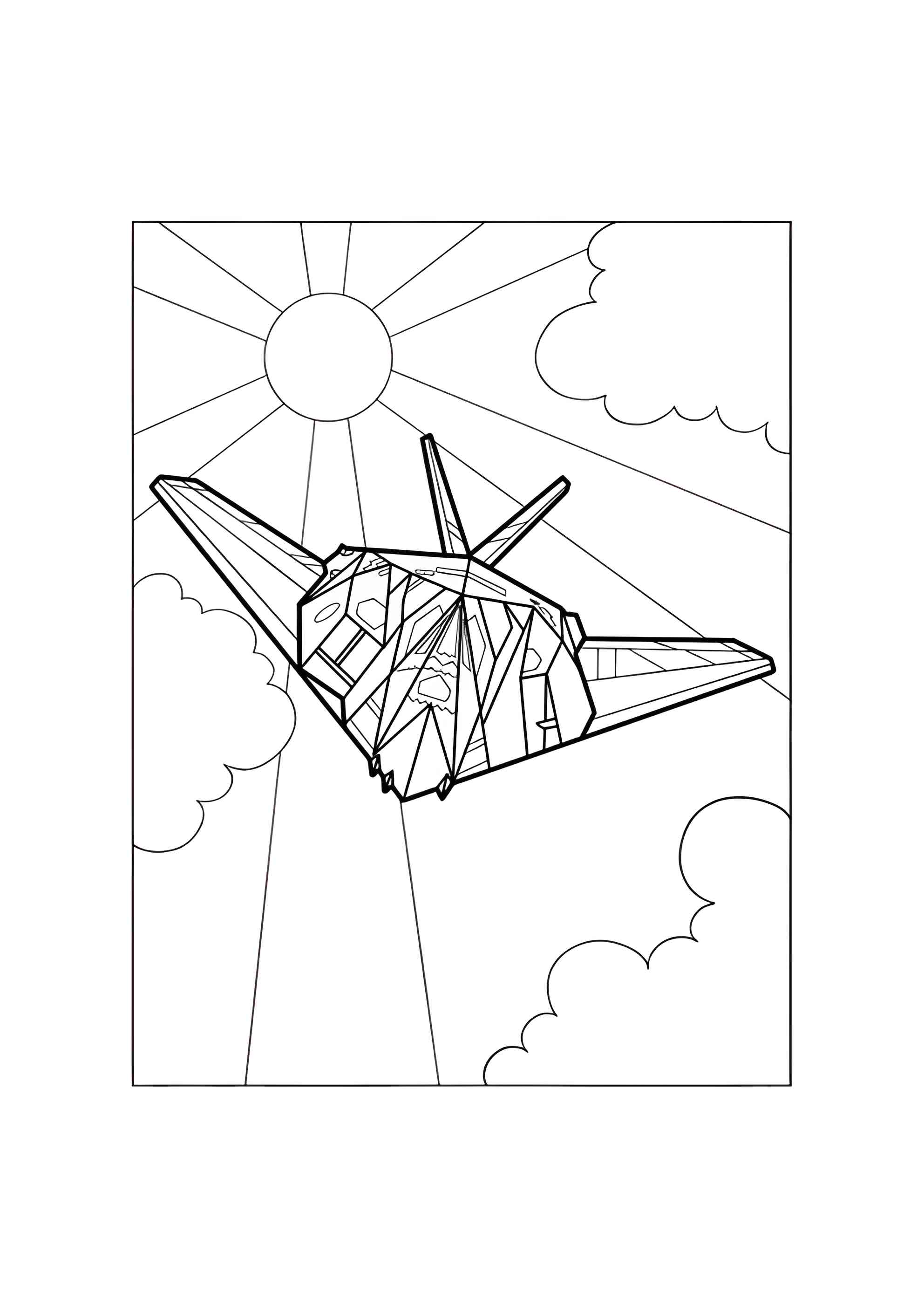 Раскраска Американский штурмовик F-117 Ночной ястреб