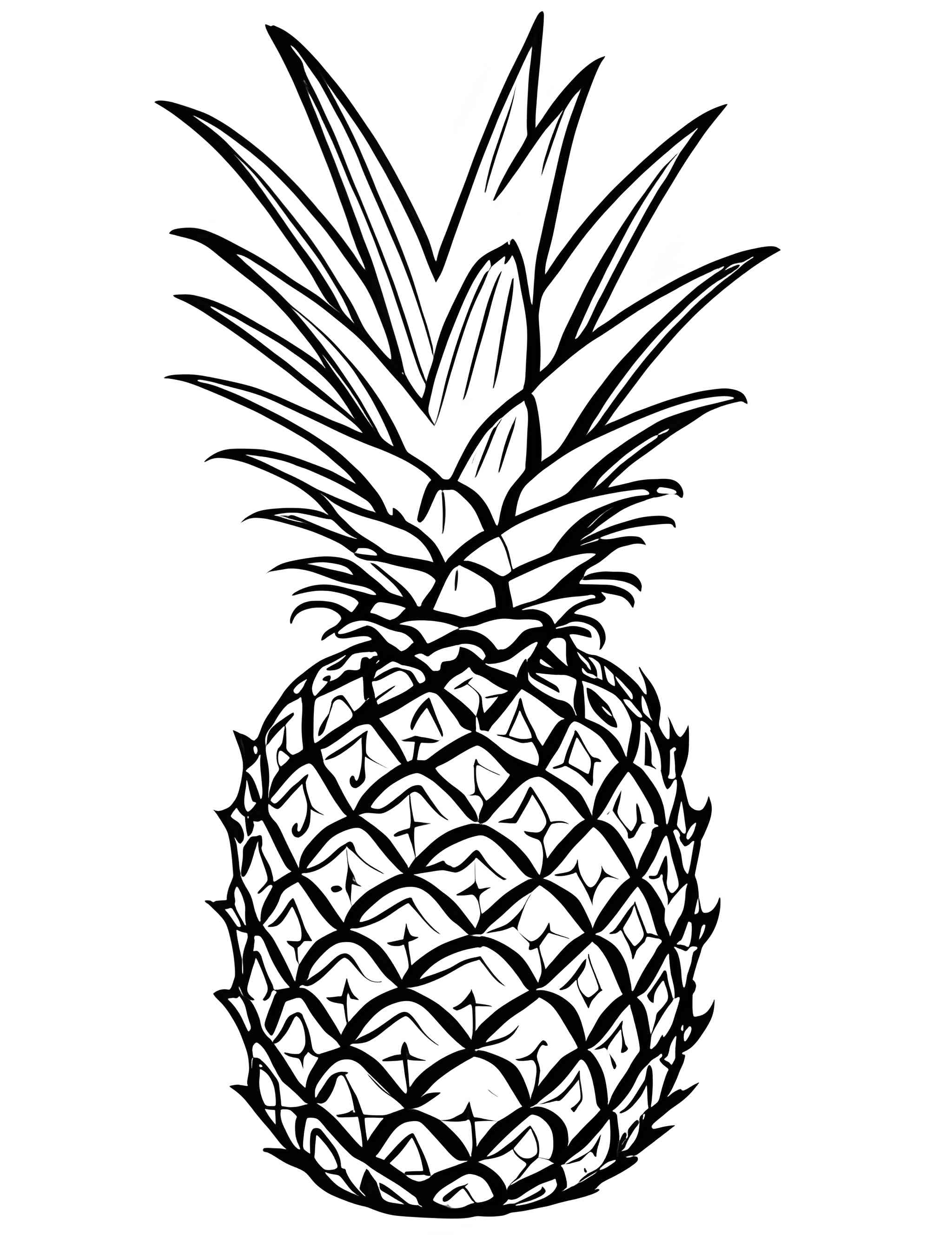 Раскраска Ананас 1