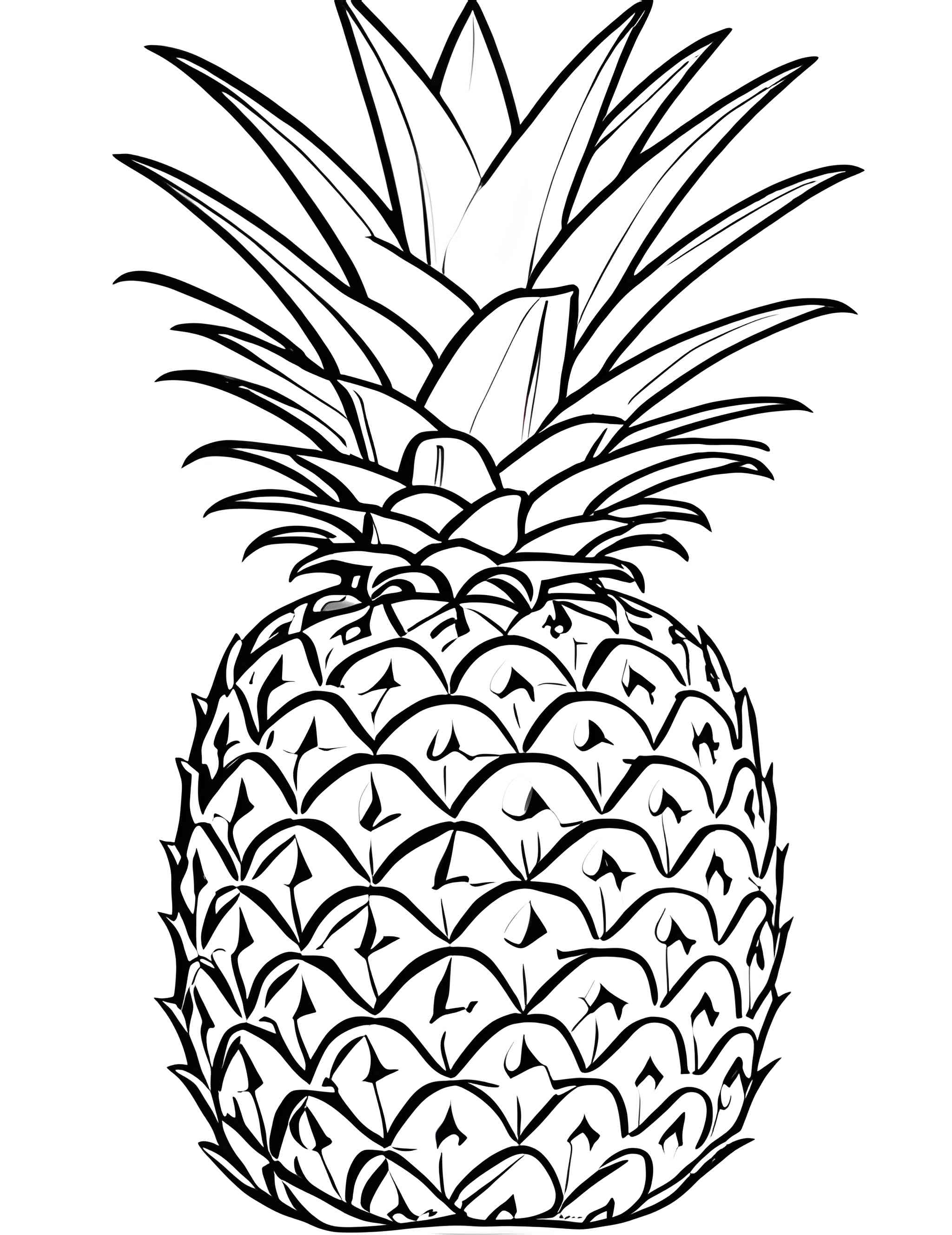 Раскраска Ананас 10