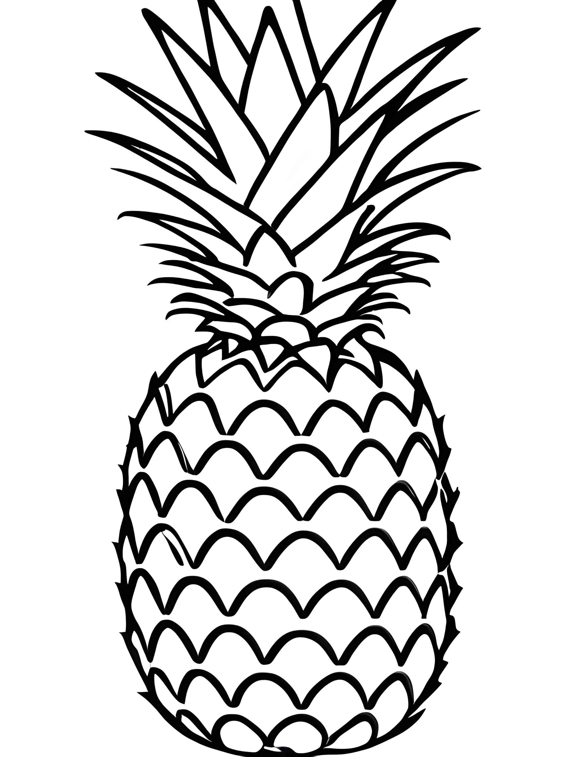 Раскраска Ананас 11