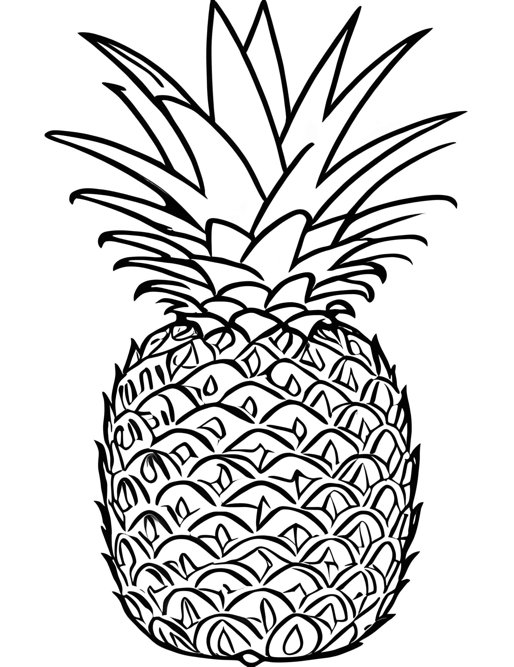 Раскраска Ананас 12