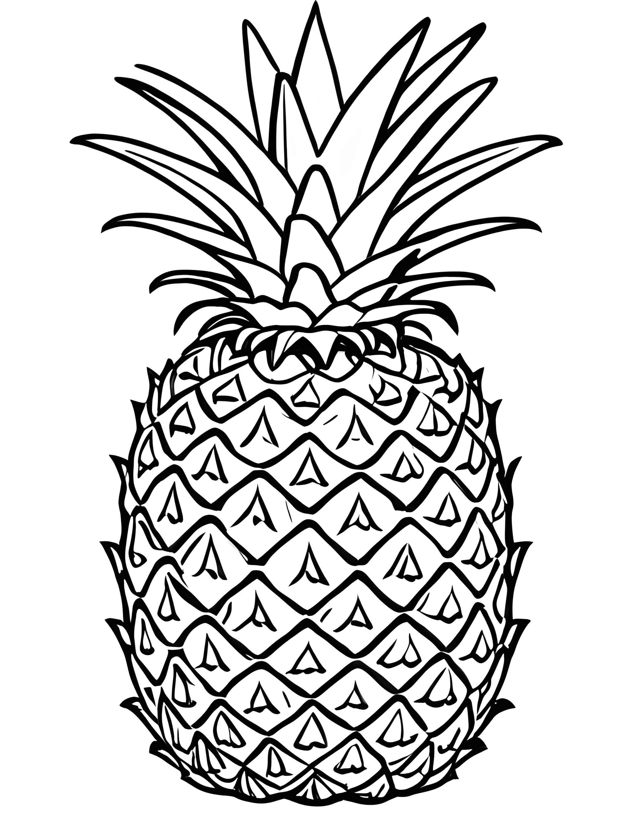 Раскраска Ананас 13