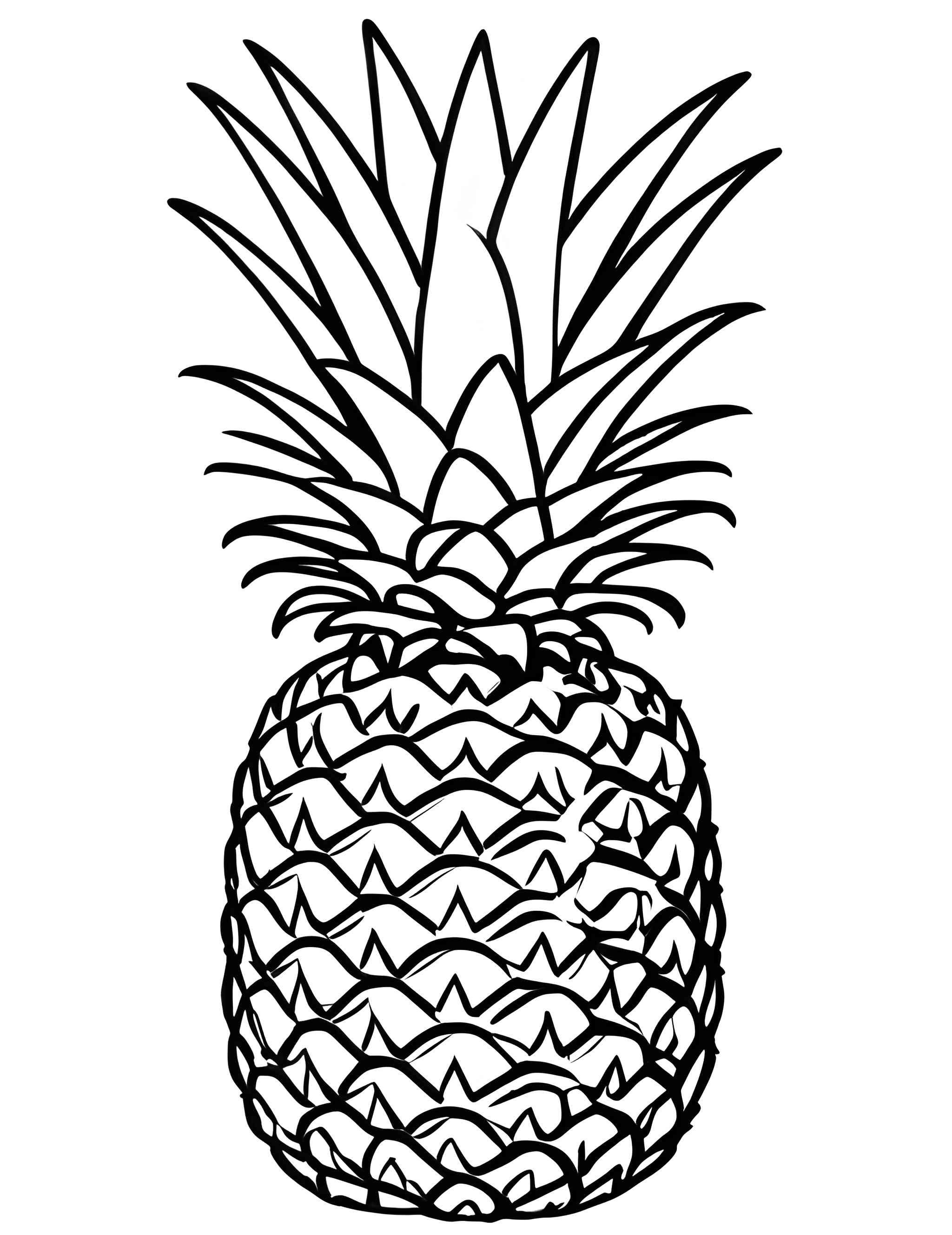 Раскраска Ананас 14