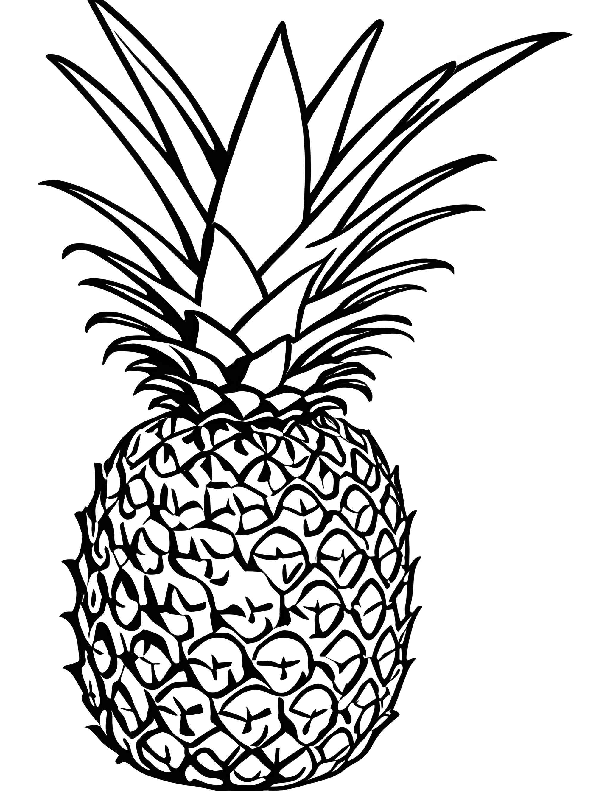 Раскраска Ананас 15
