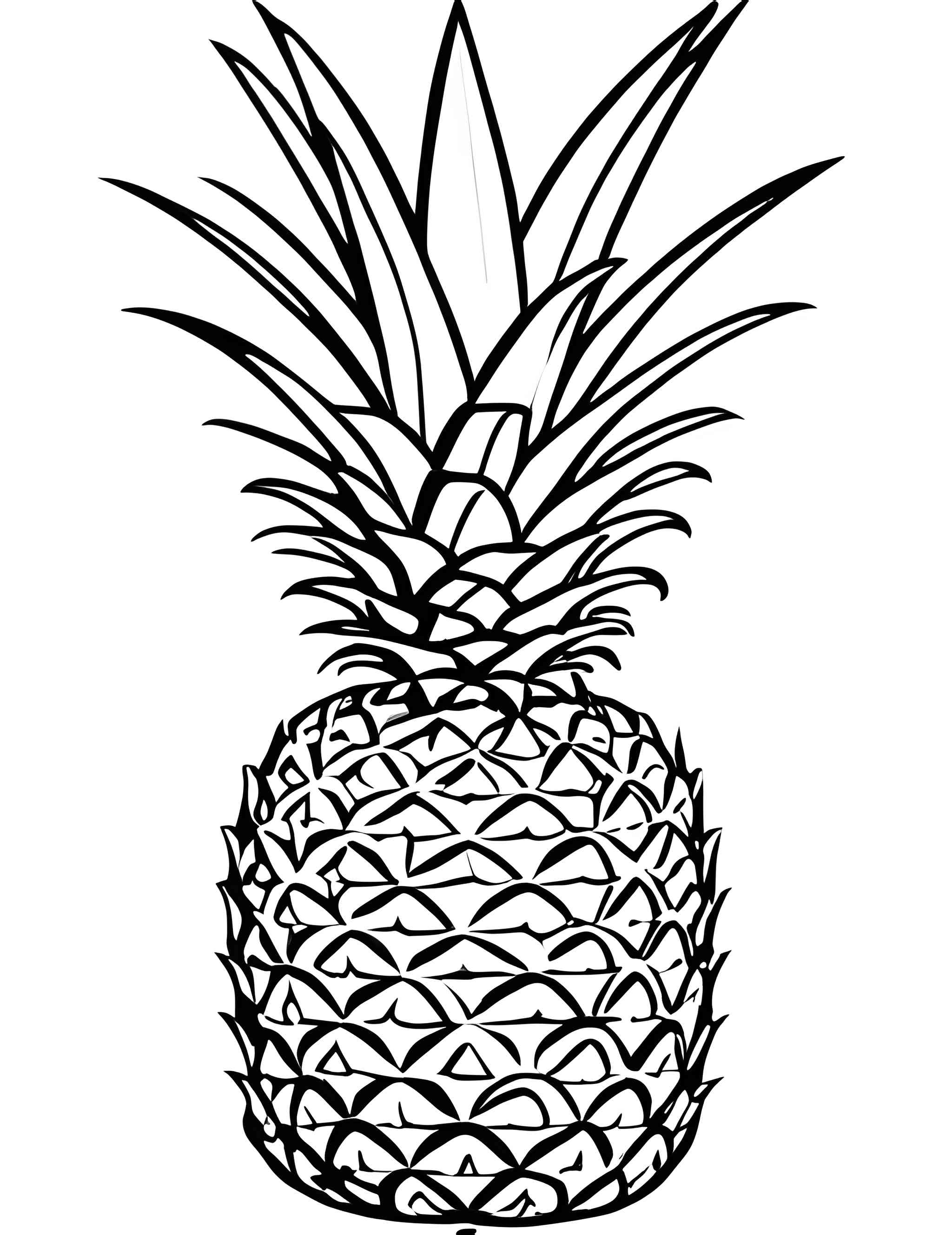 Раскраска Ананас 16