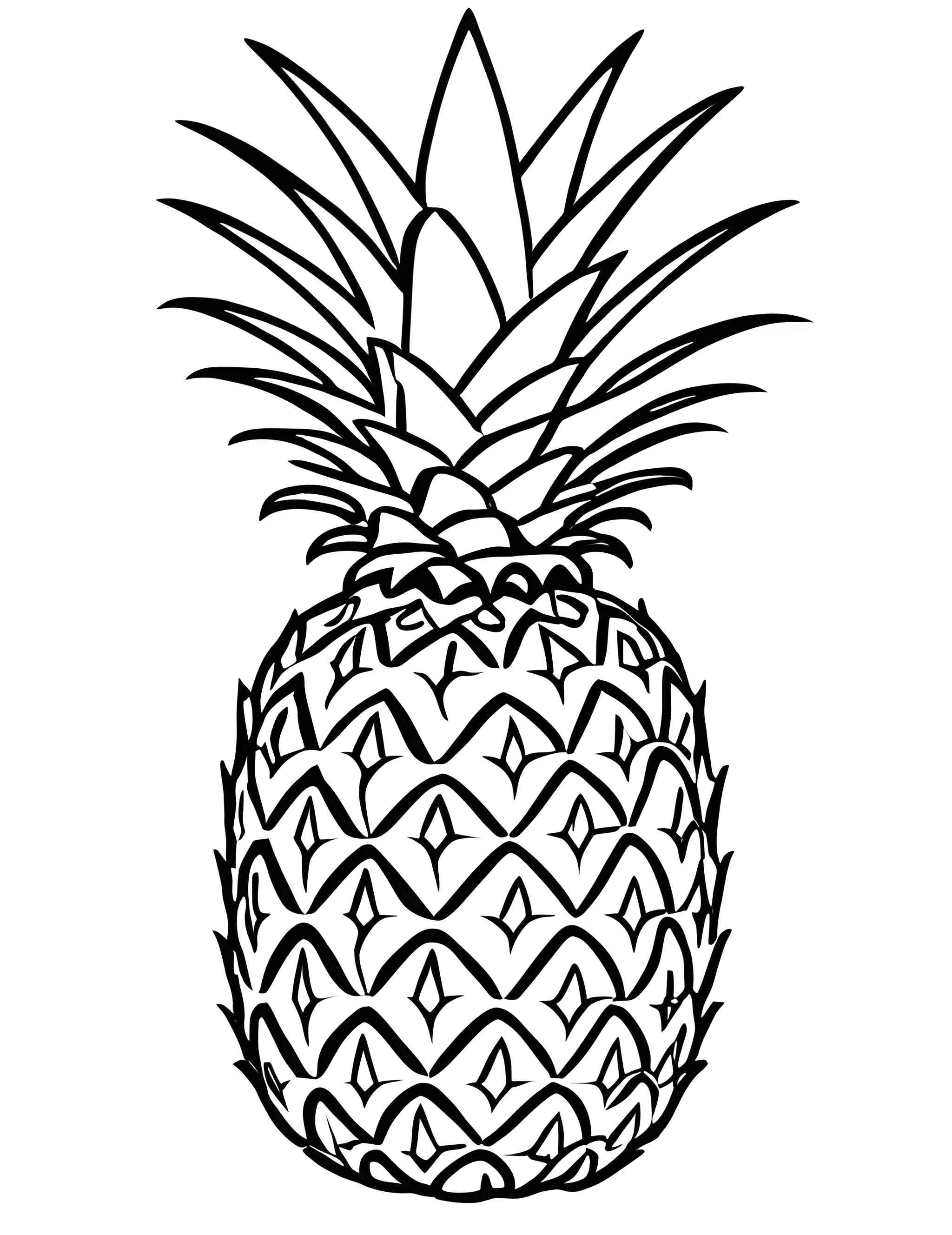 Раскраска Ананас 17