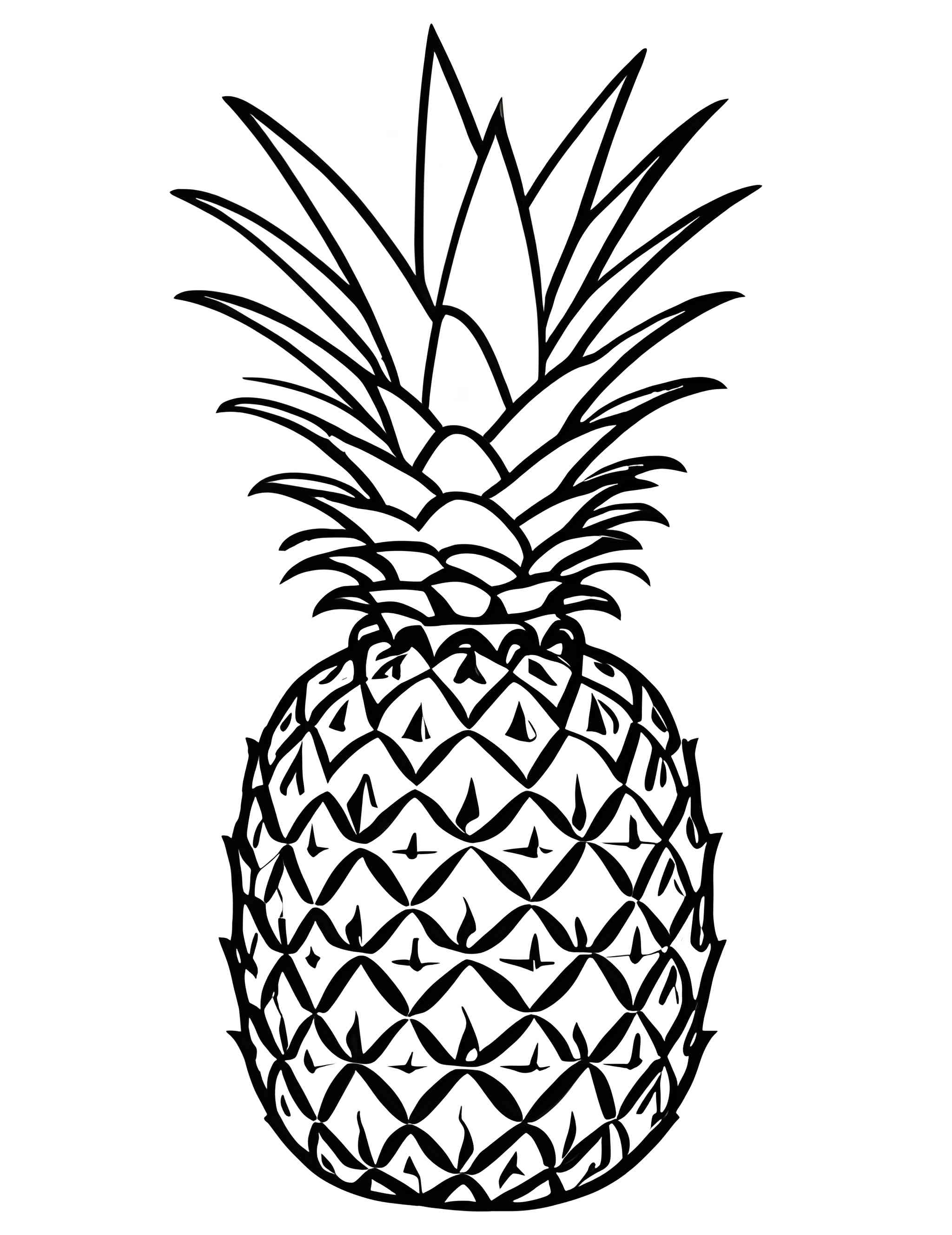 Раскраска Ананас 18