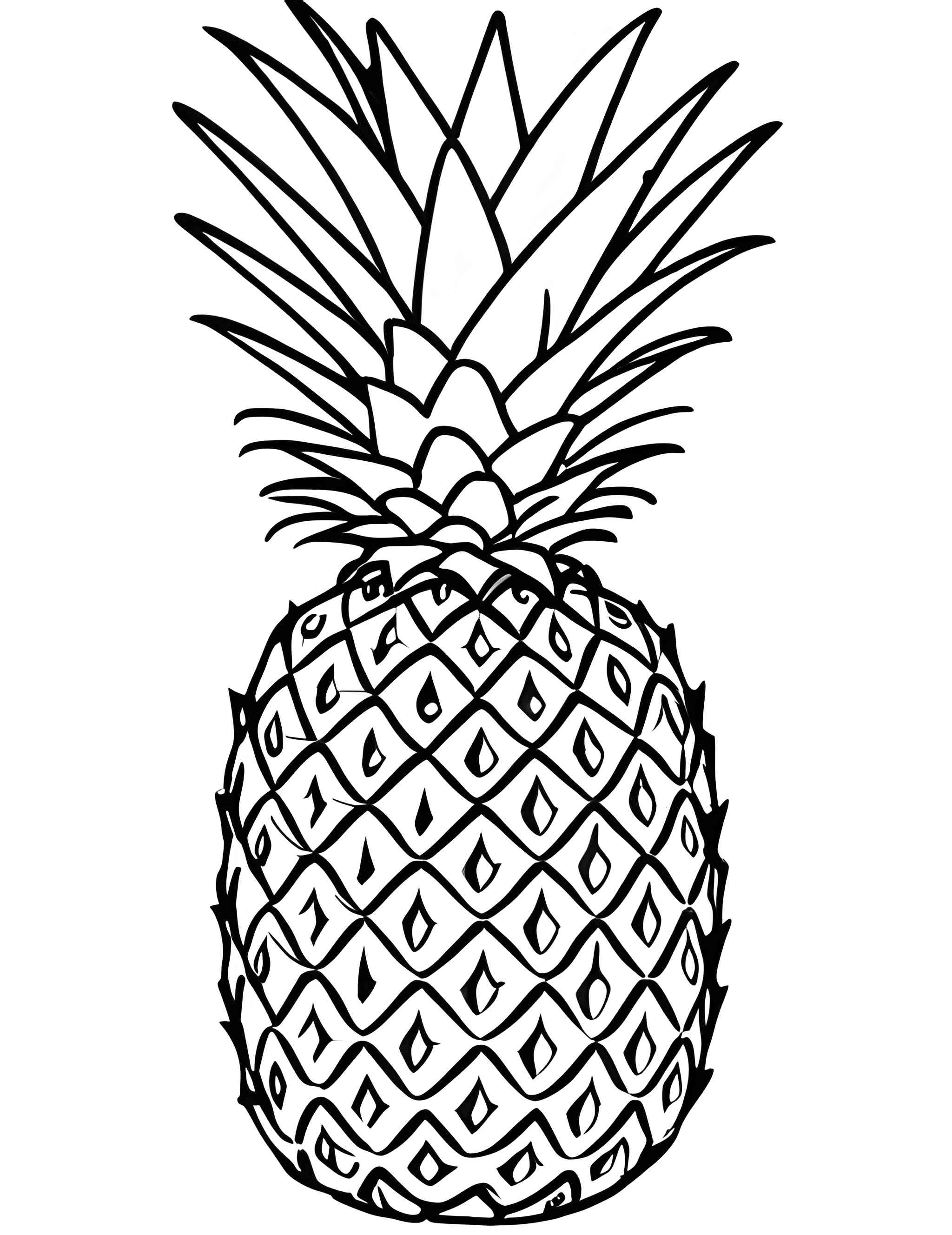 Раскраска Ананас 19