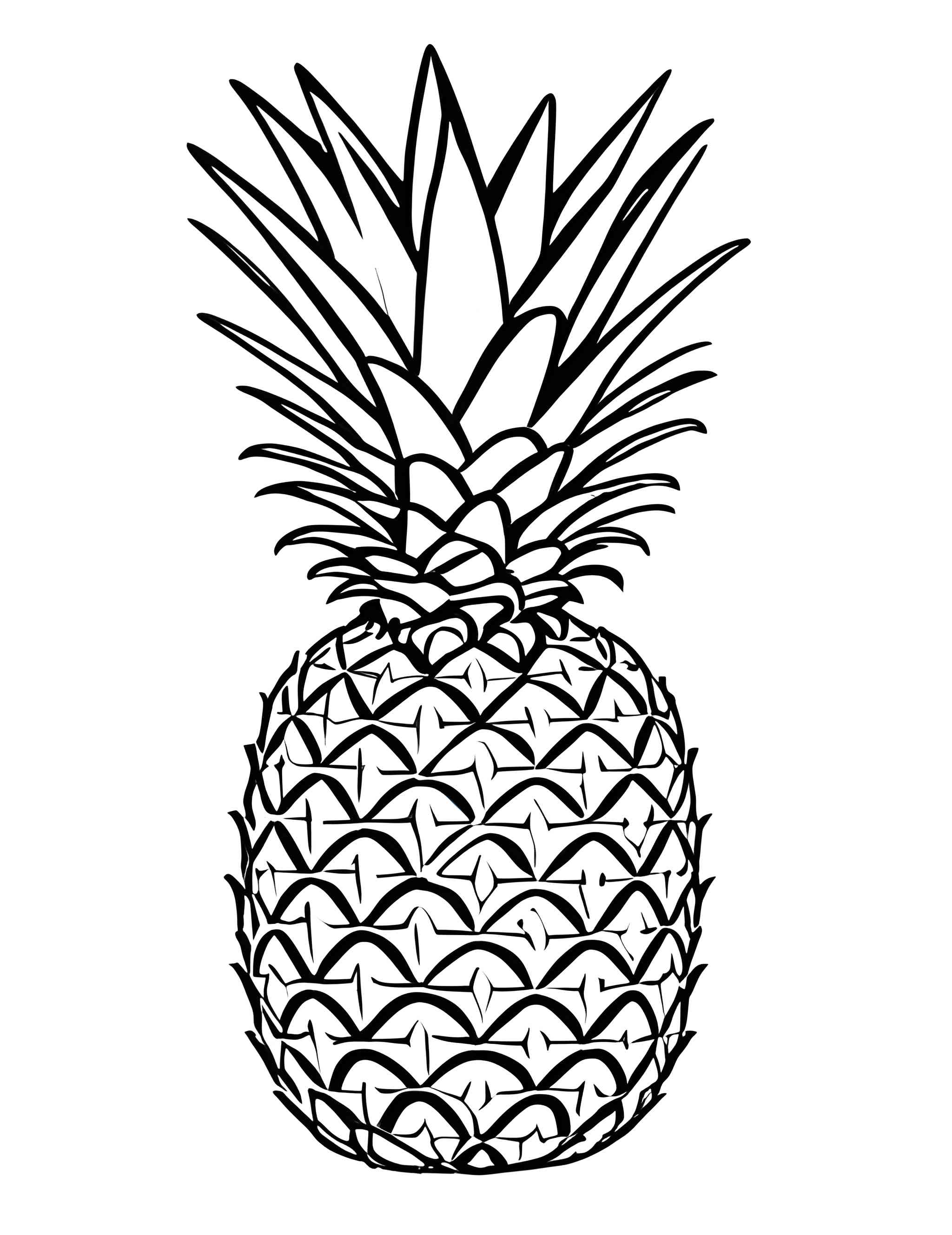 Раскраска Ананас 20