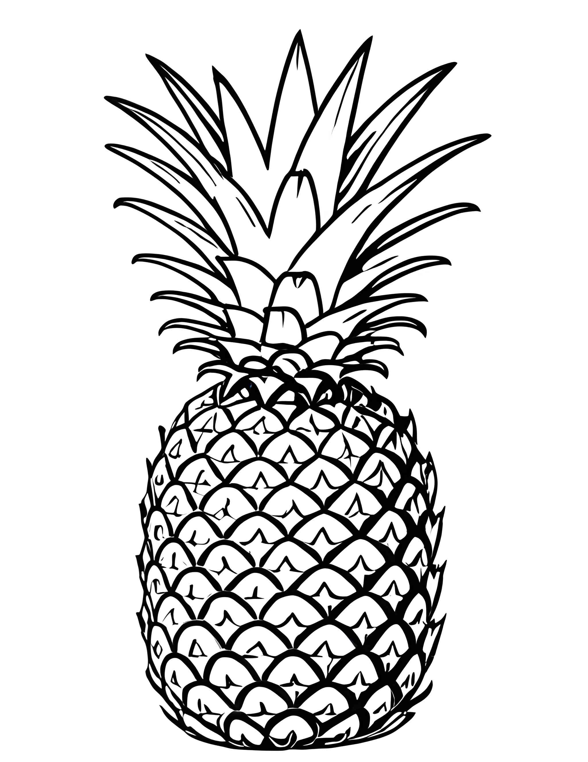 Раскраска Ананас 21
