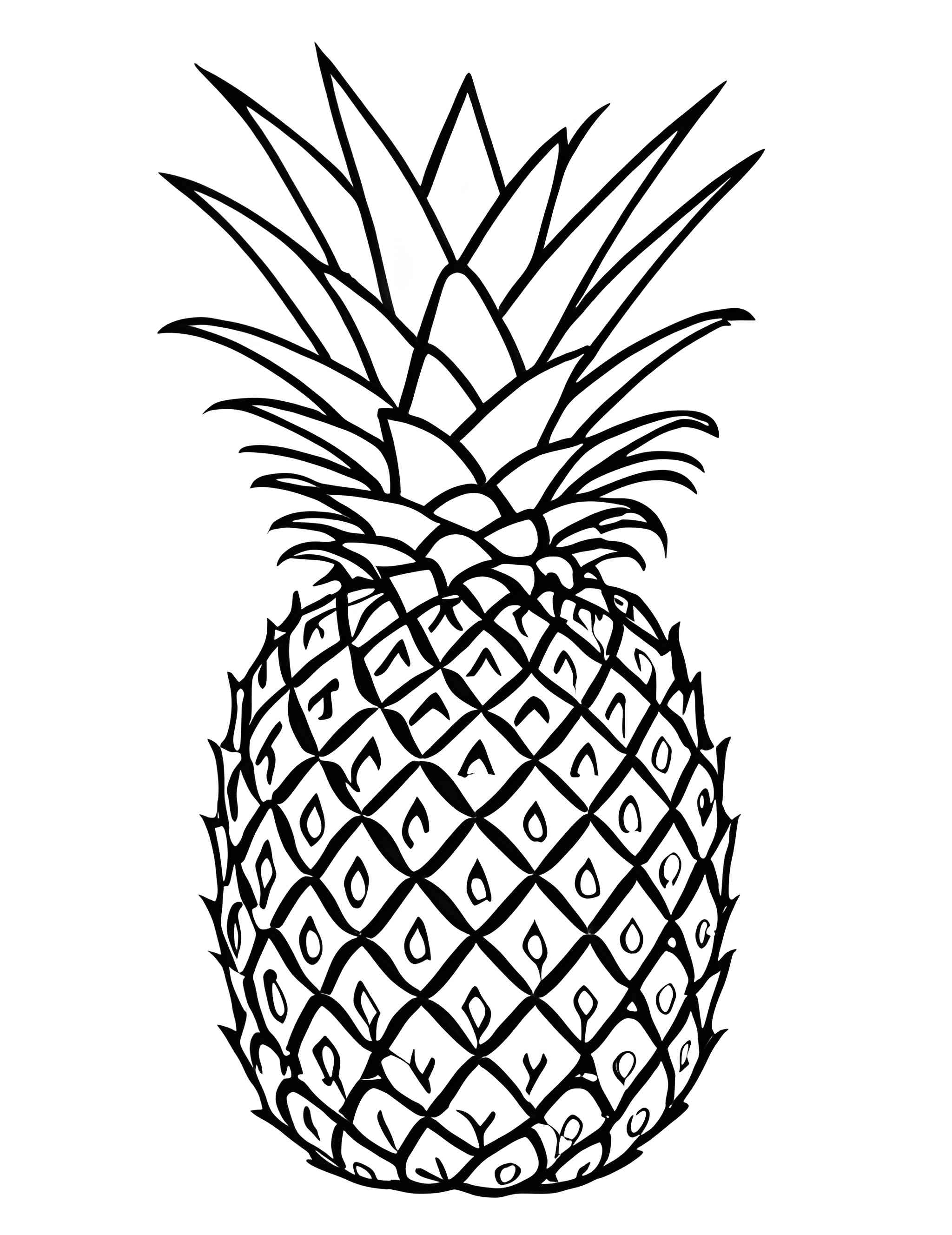 Раскраска Ананас 22