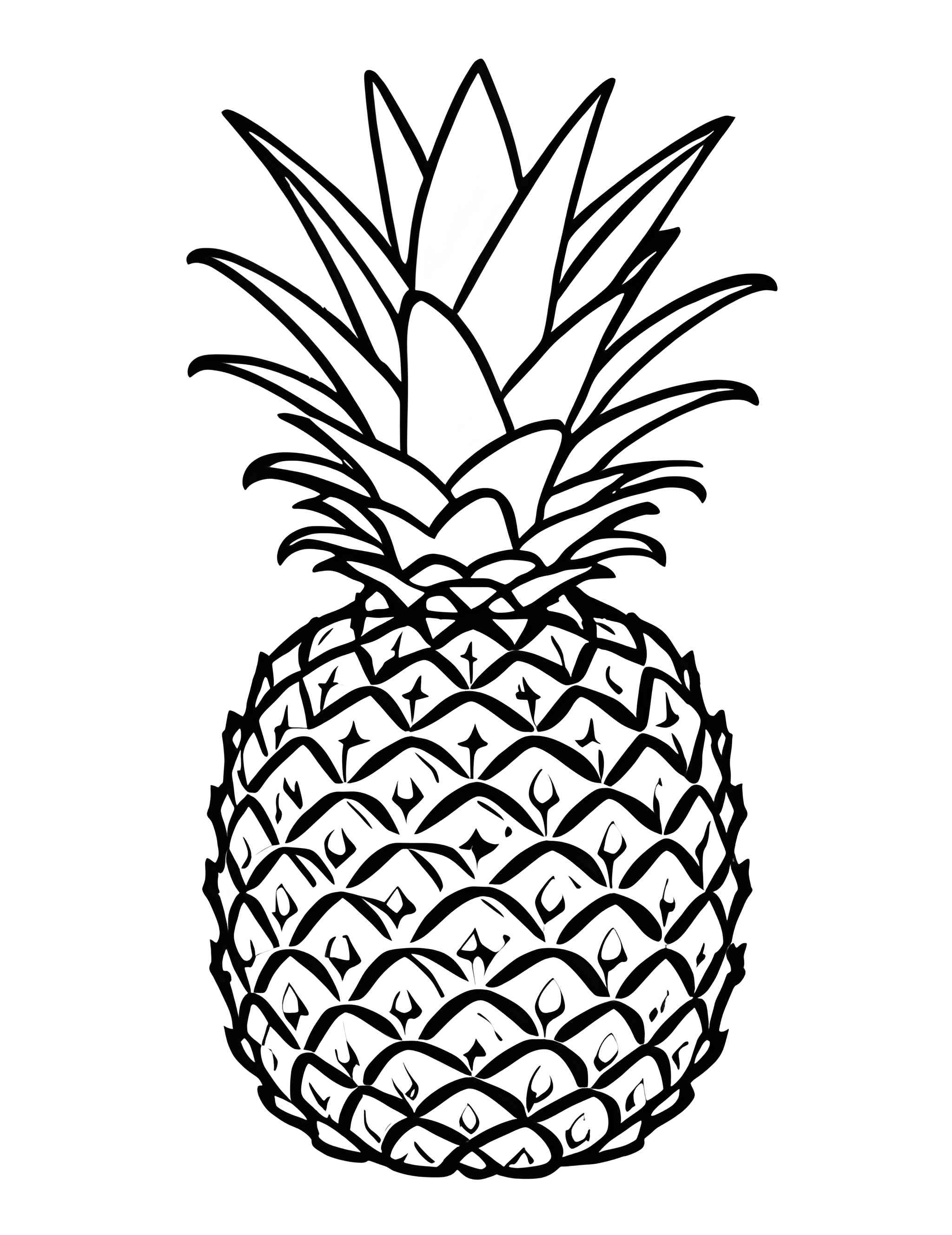 Раскраска Ананас 3