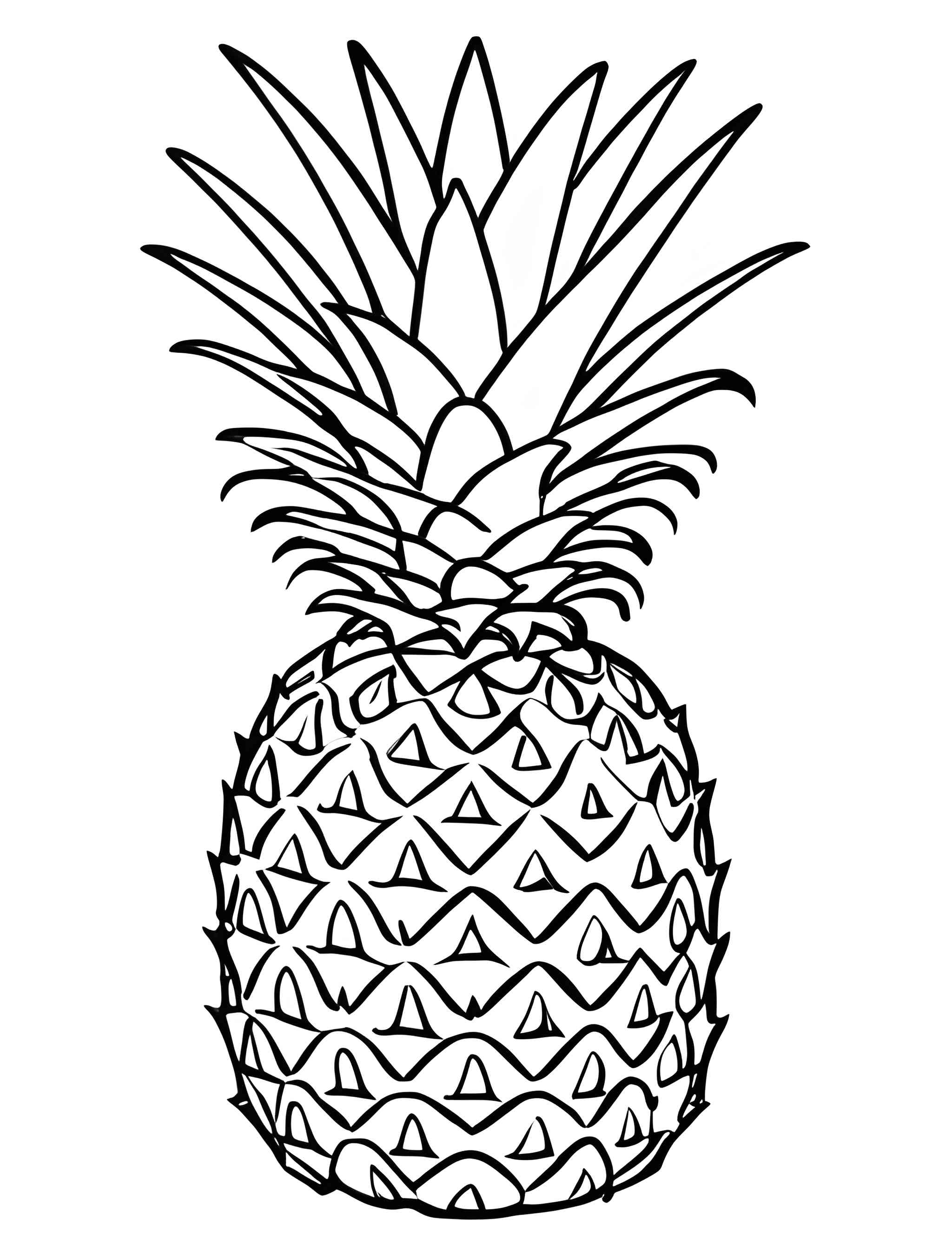 Раскраска Ананас 4