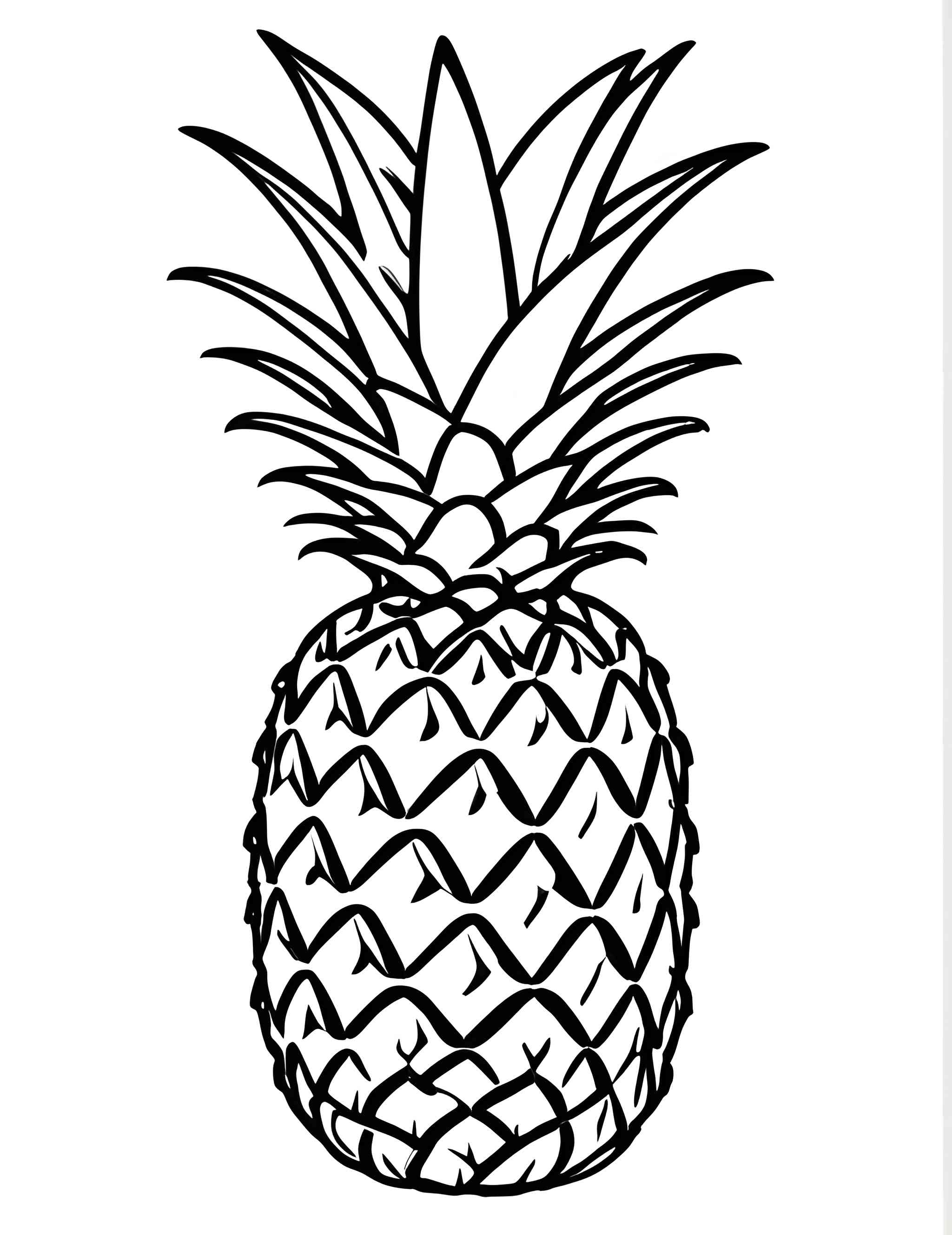 Раскраска Ананас 5