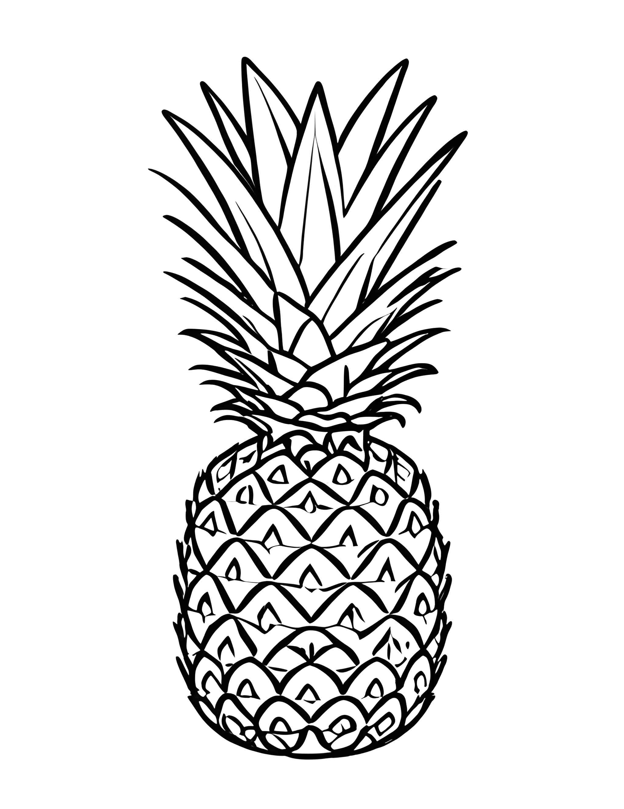 Раскраска Ананас 6