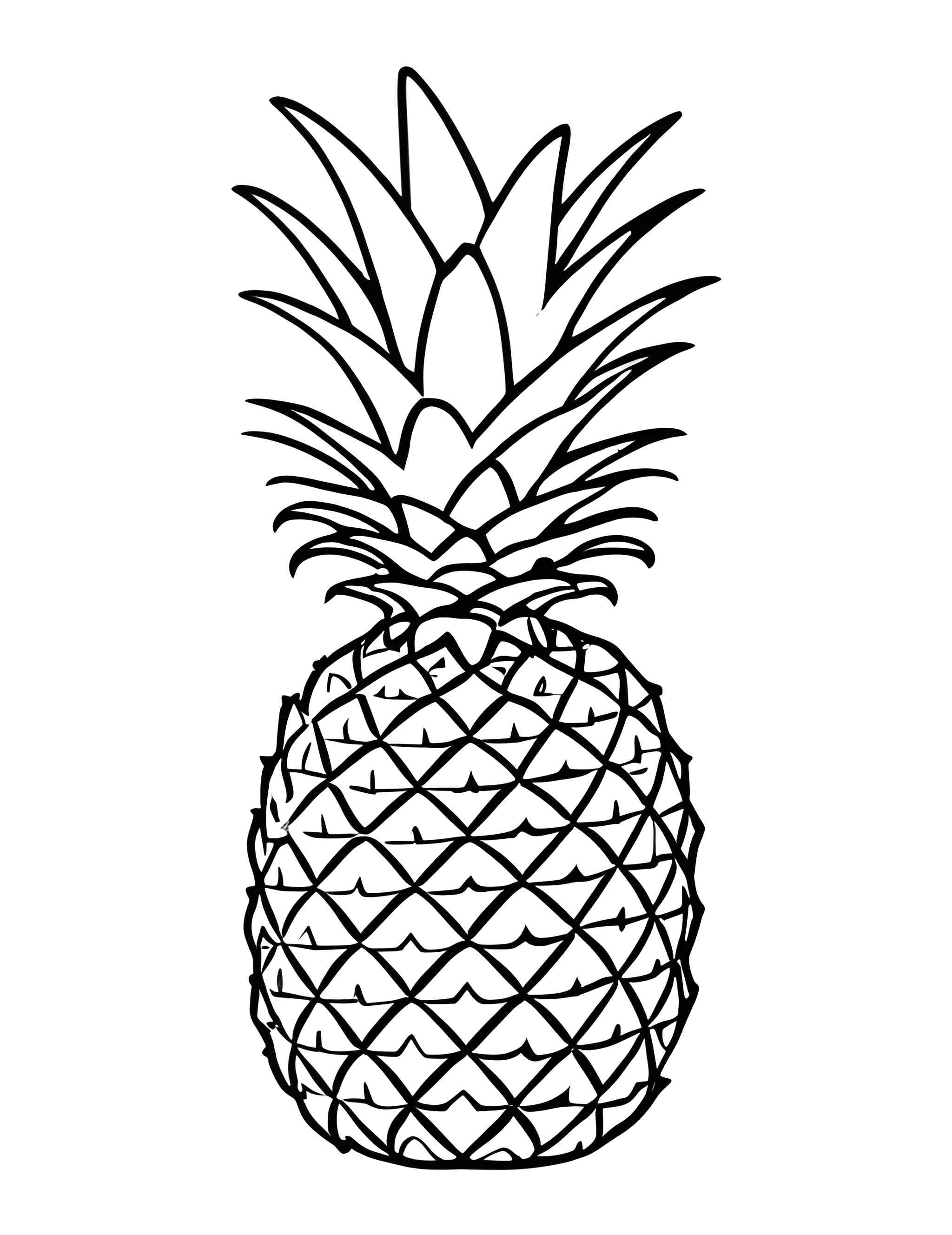 Раскраска Ананас 7