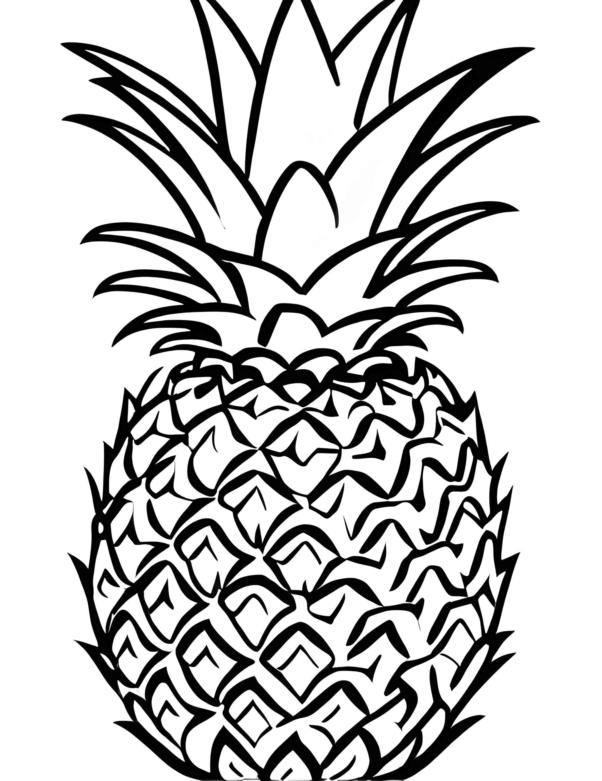 Раскраска Ананас 8