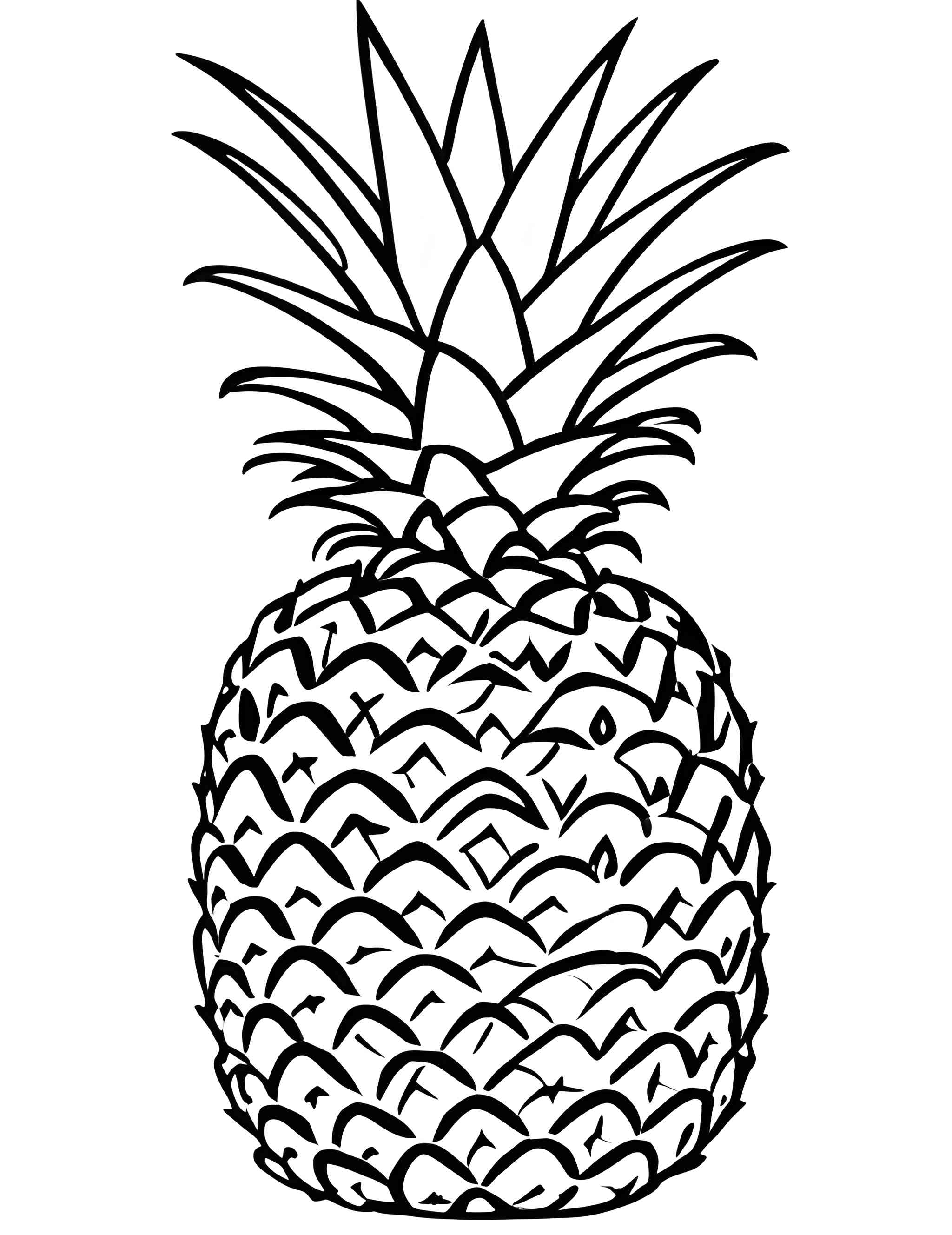 Раскраска Ананас 9