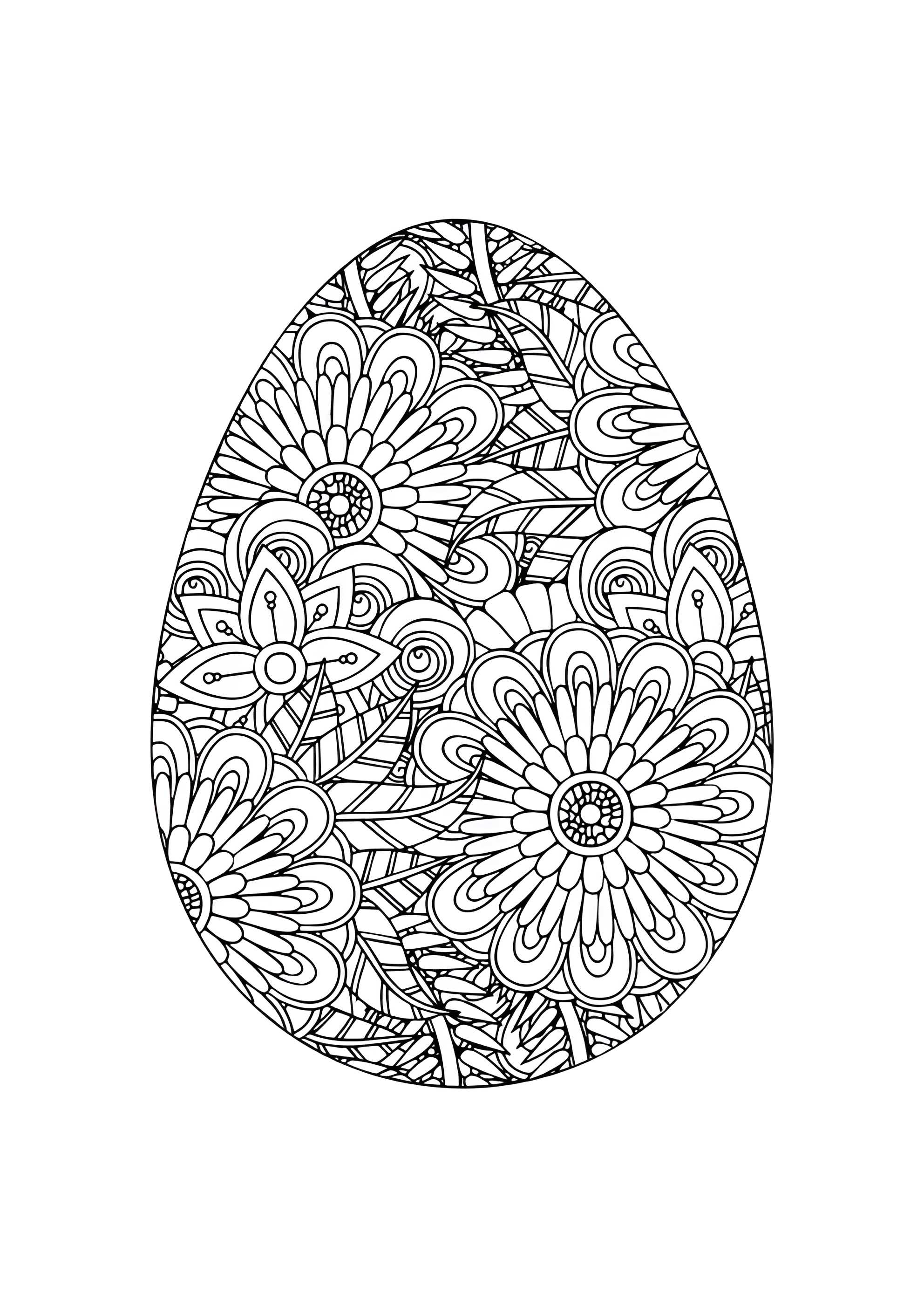 Раскраска Антистресс яйцо на пасху