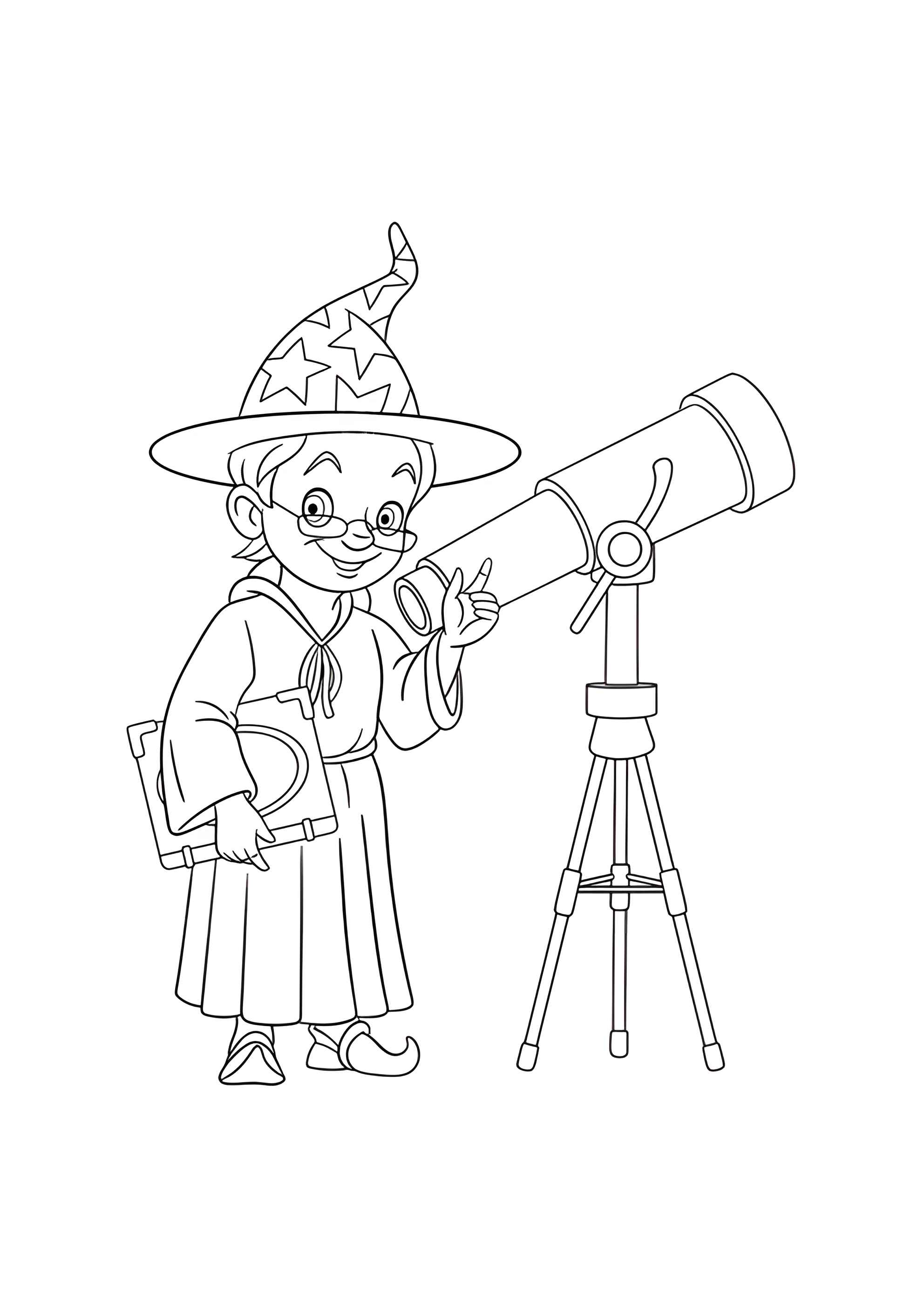 Раскраска Астроном