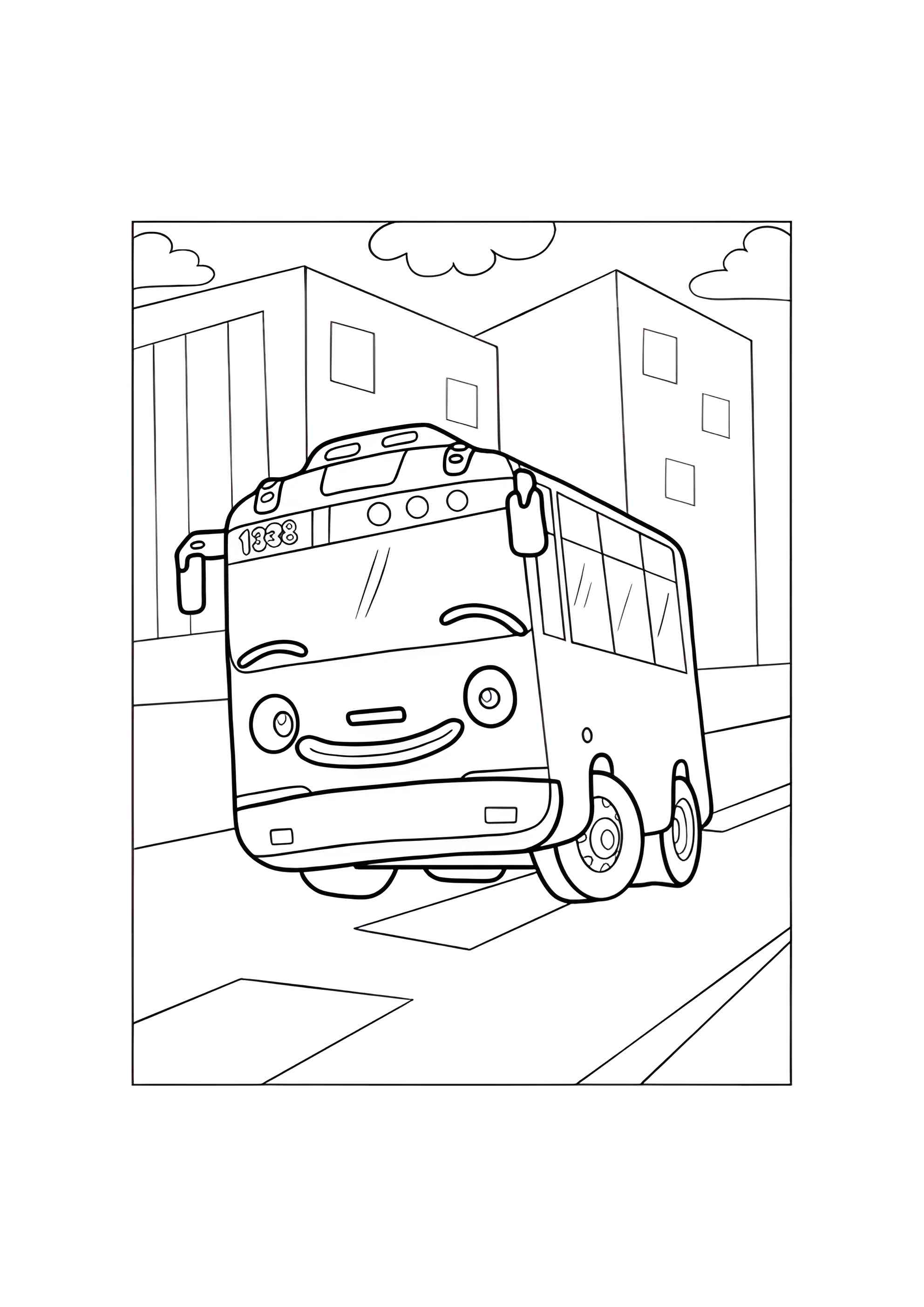 Раскраска Автобус Гани