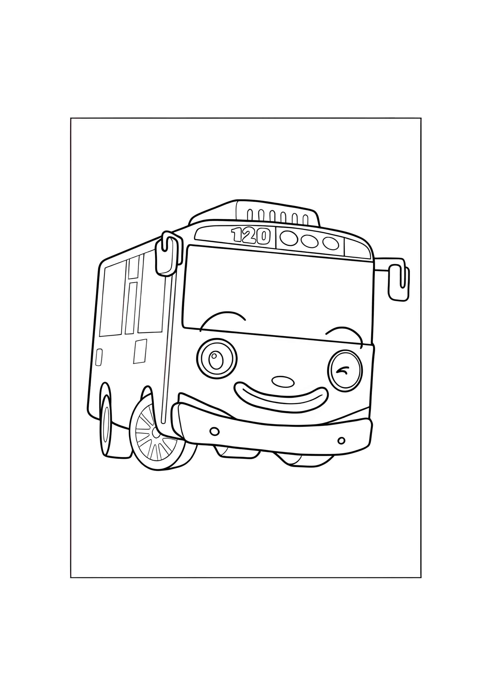 Раскраска Автобус Таё