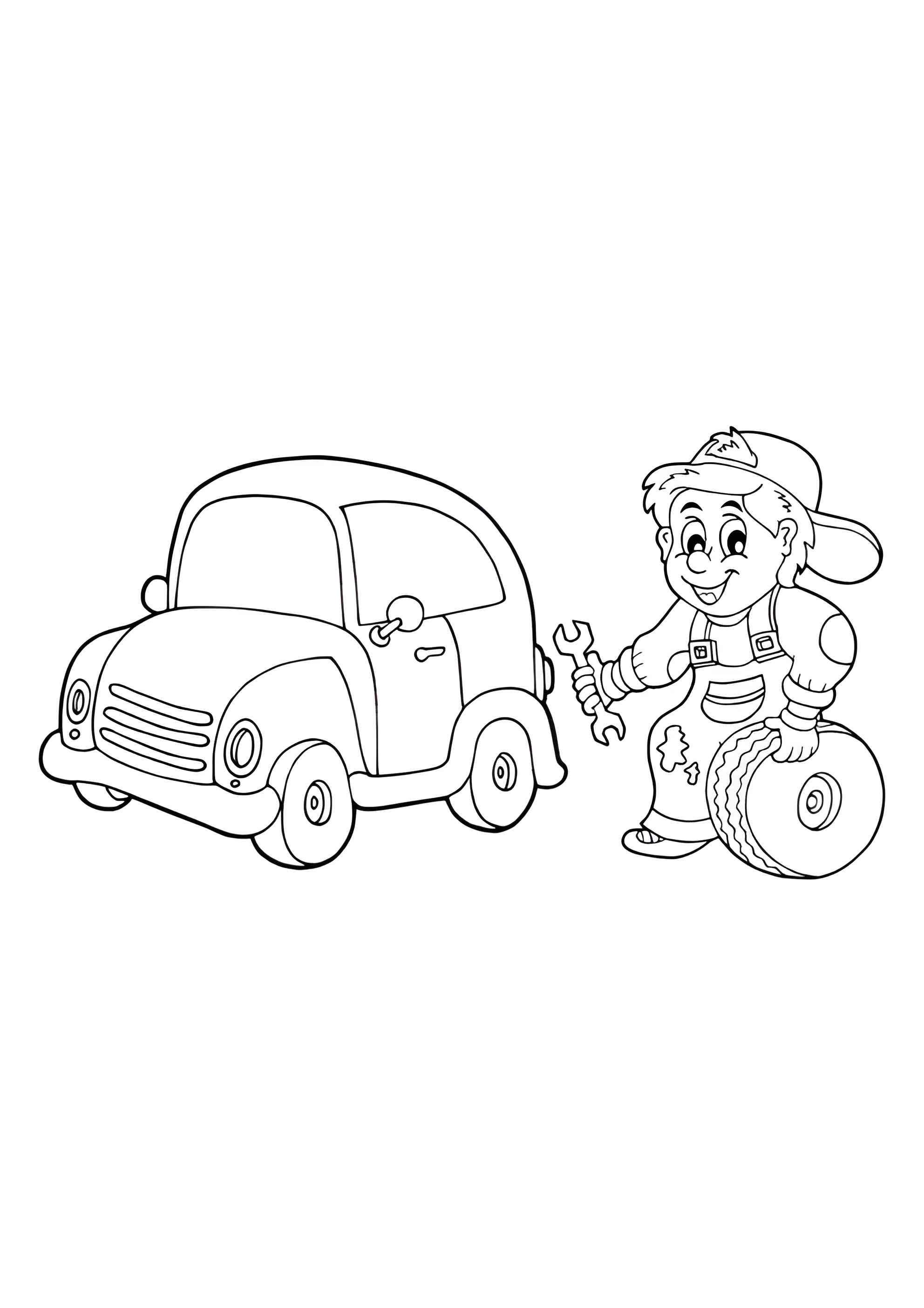 Раскраска Автомеханик