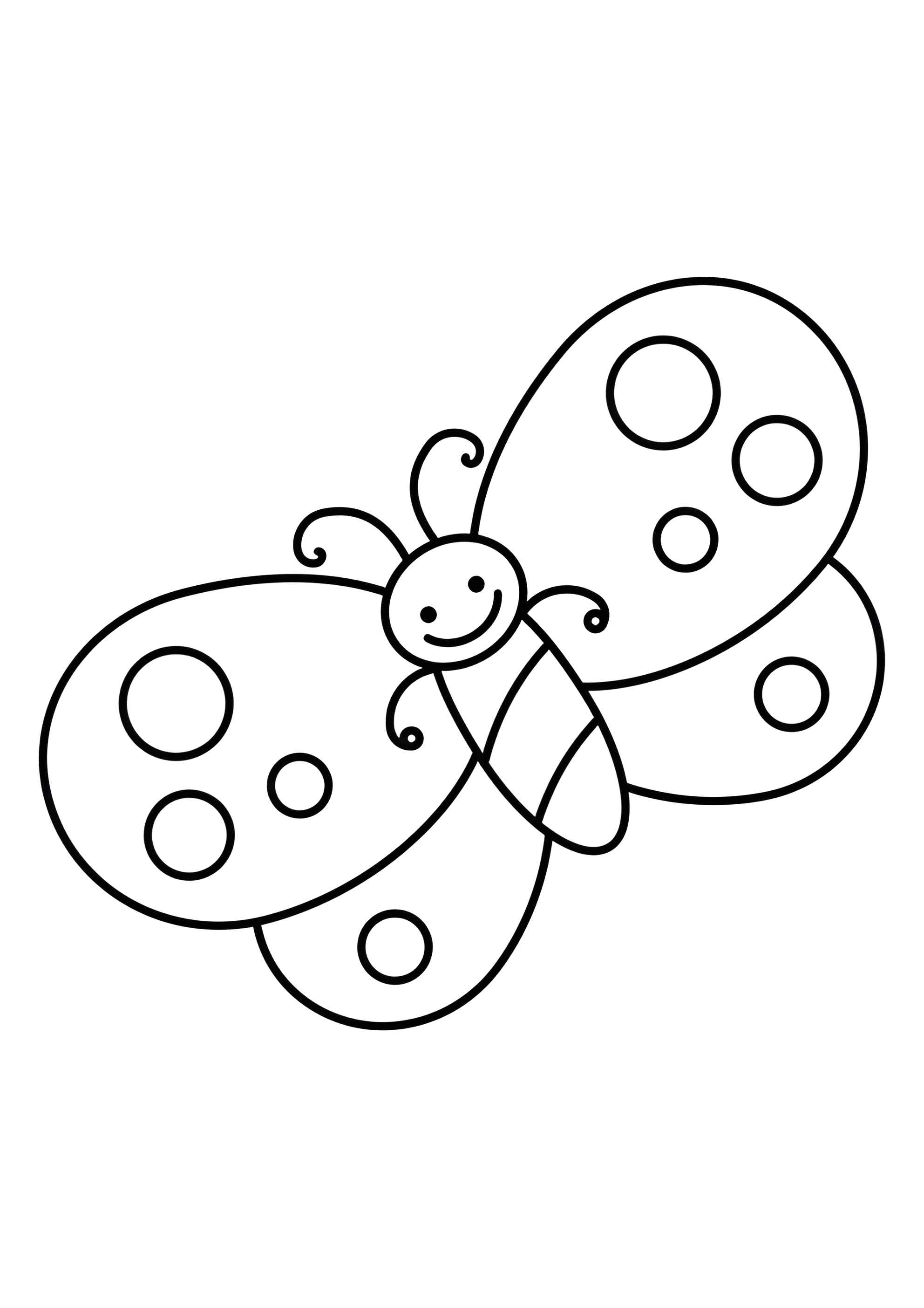 Раскраска Бабочка для детей 2 лет