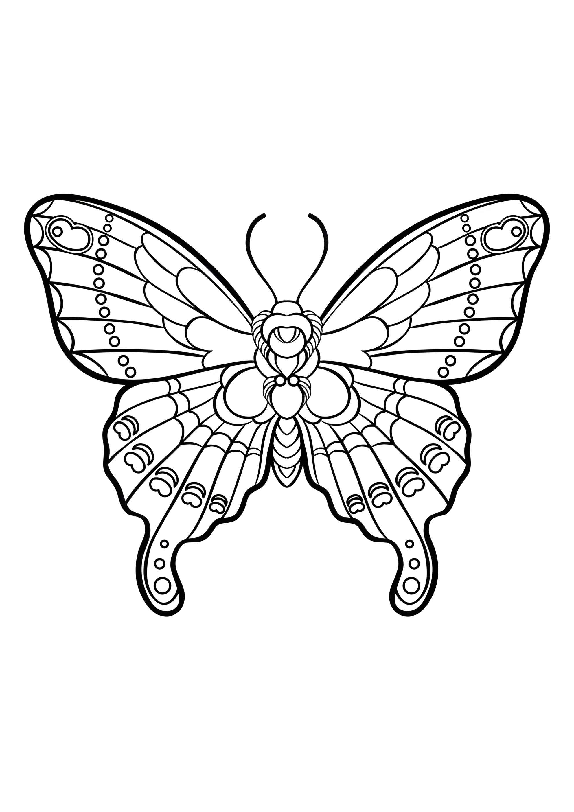 Раскраска Бабочка на счастье