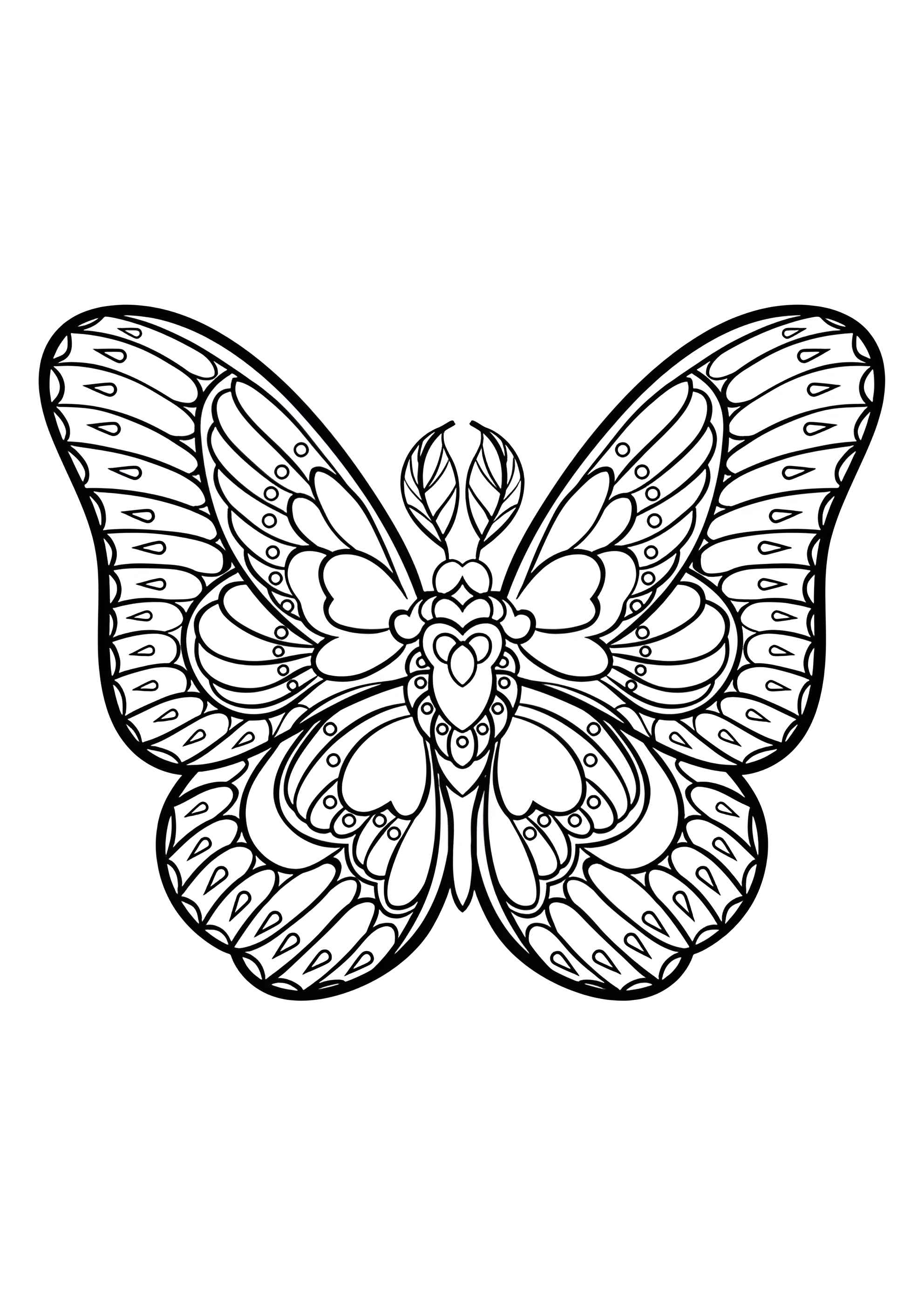 Раскраска Бабочка на удачу