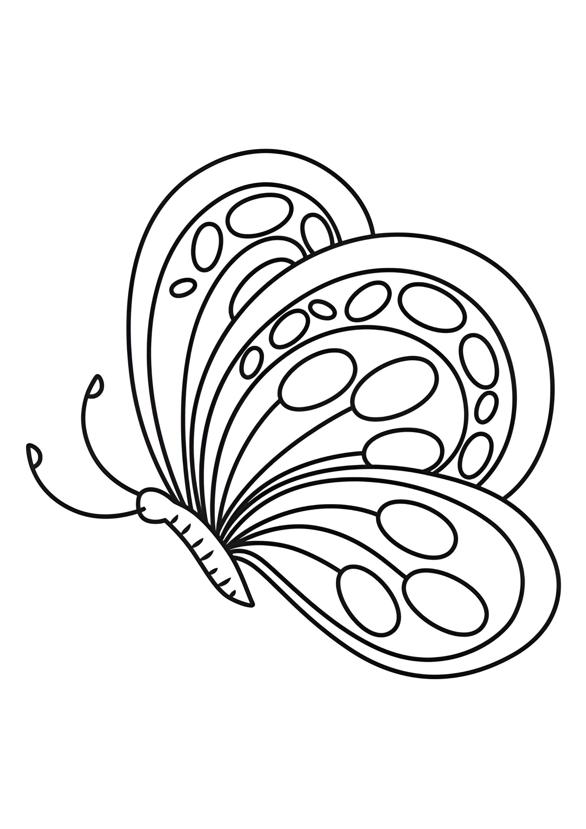 Раскраска Бабочка с шариками