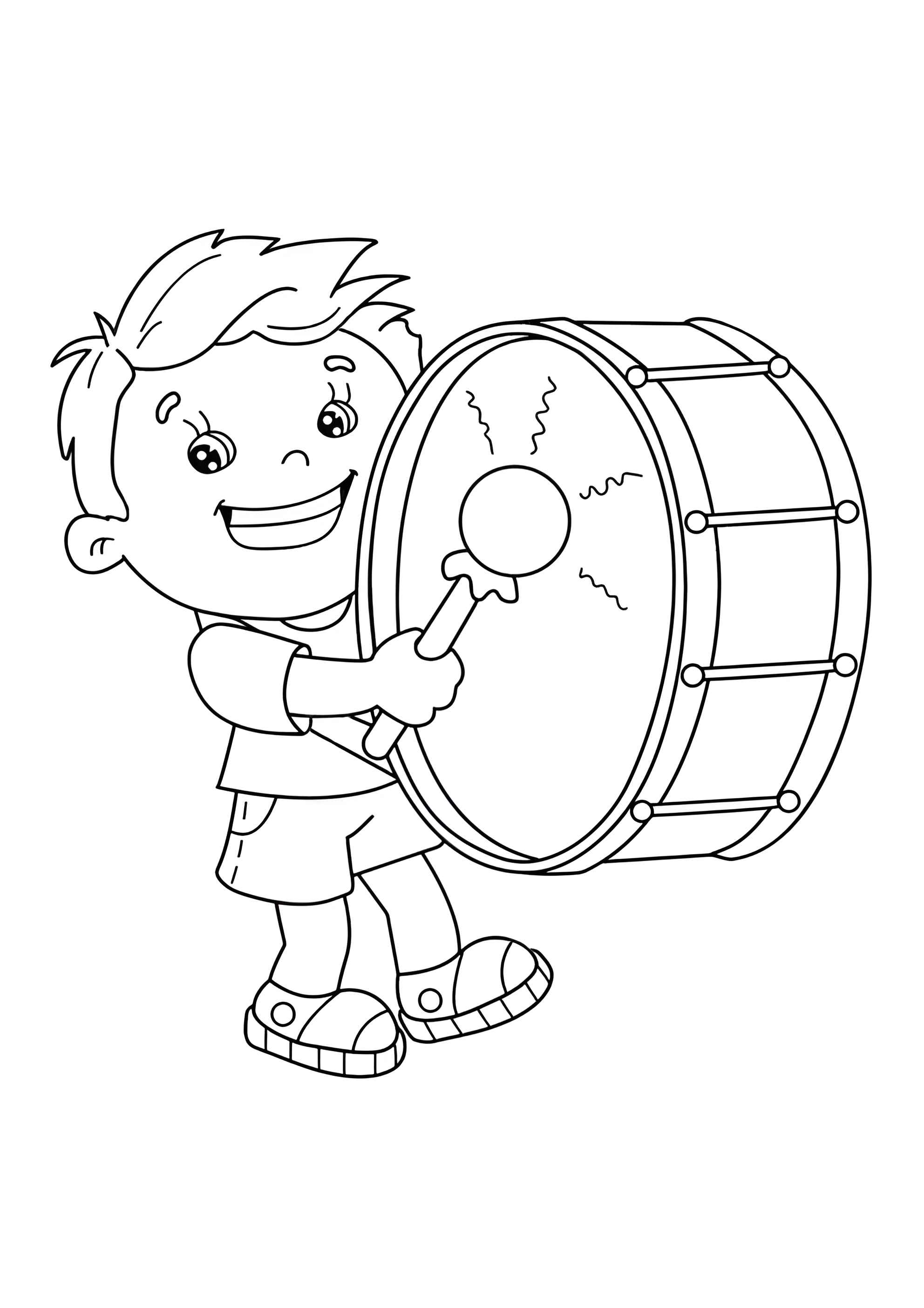 Раскраска Барабанщик