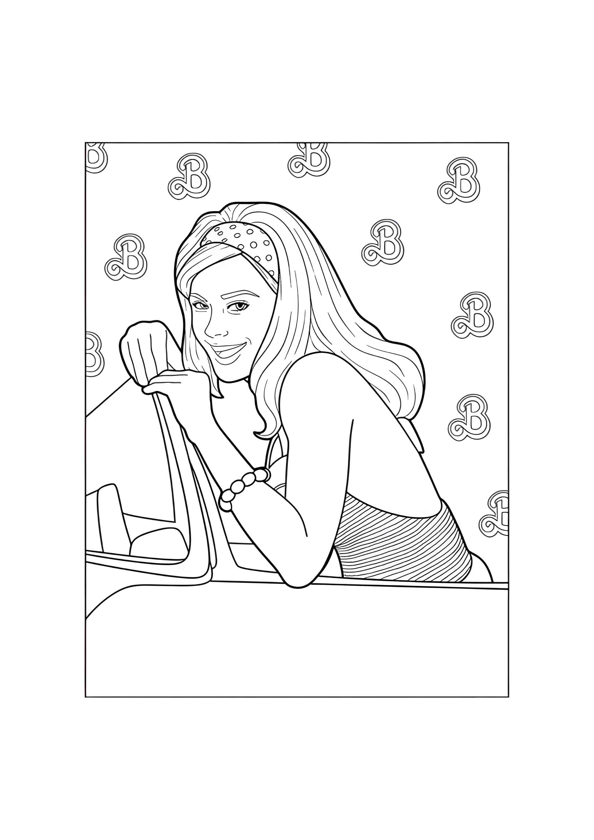 Раскраска Барби Марго Робби