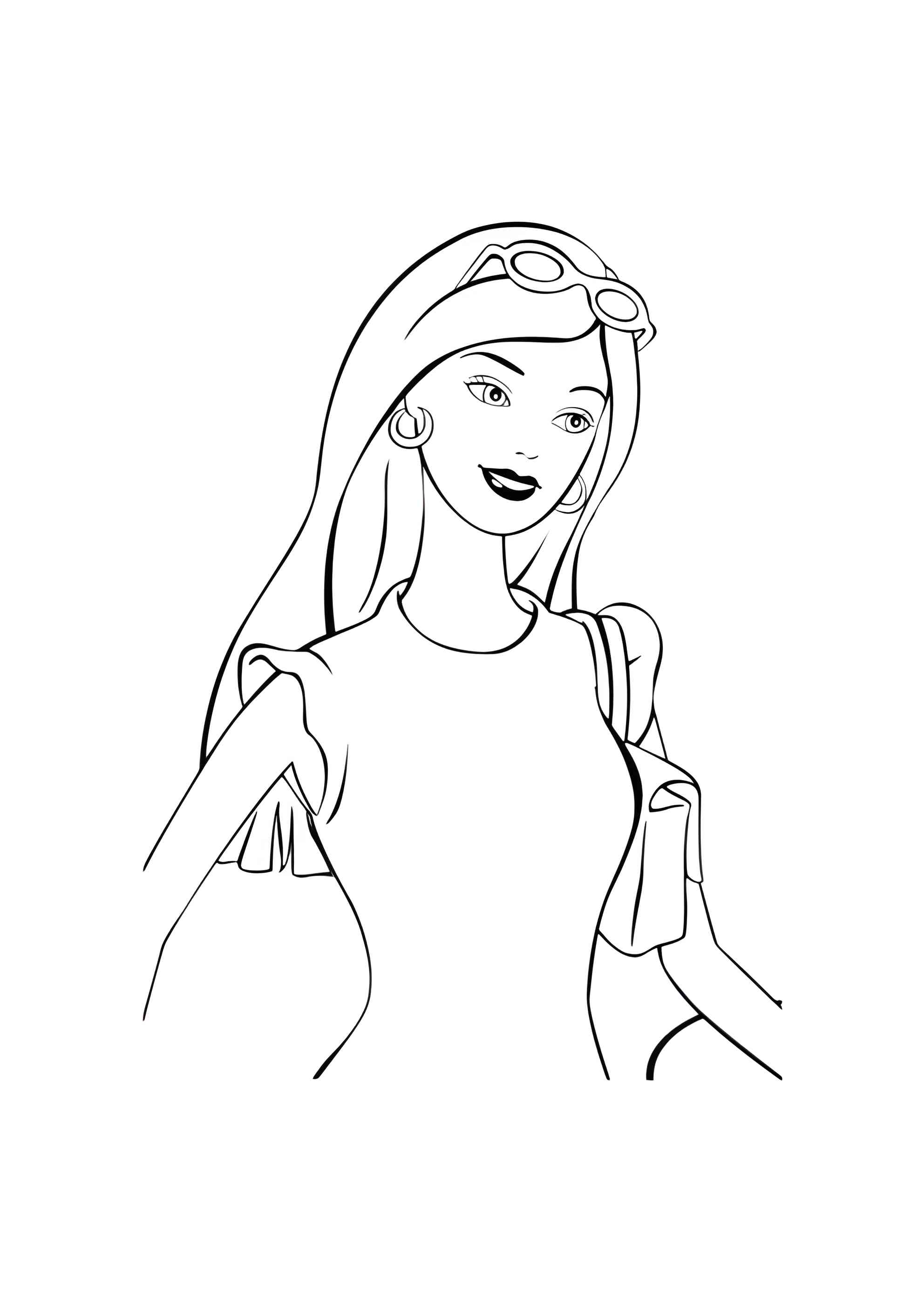 Раскраска Барби собралась на собеседование