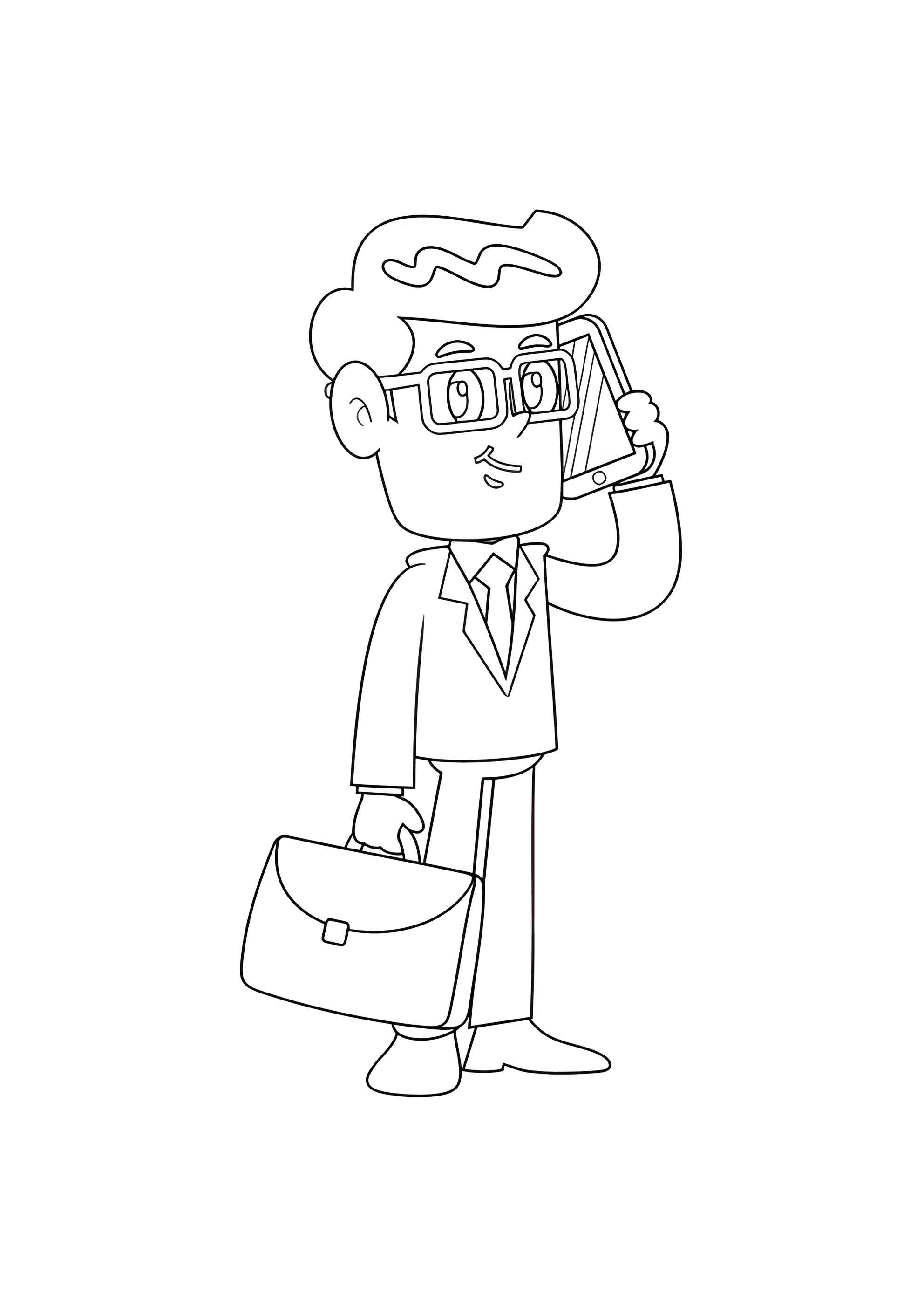 Раскраска Бизнесмен (предприниматель)