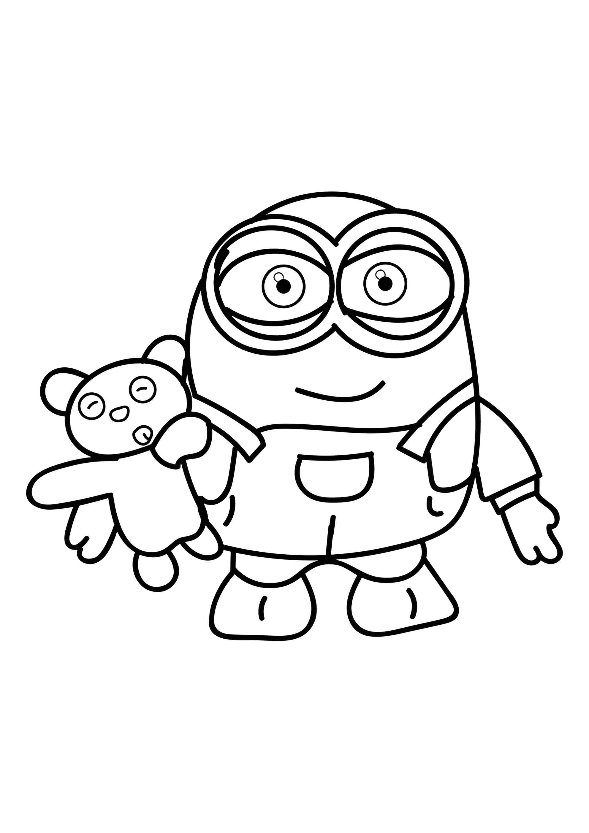 Раскраска Боб с медвежонком