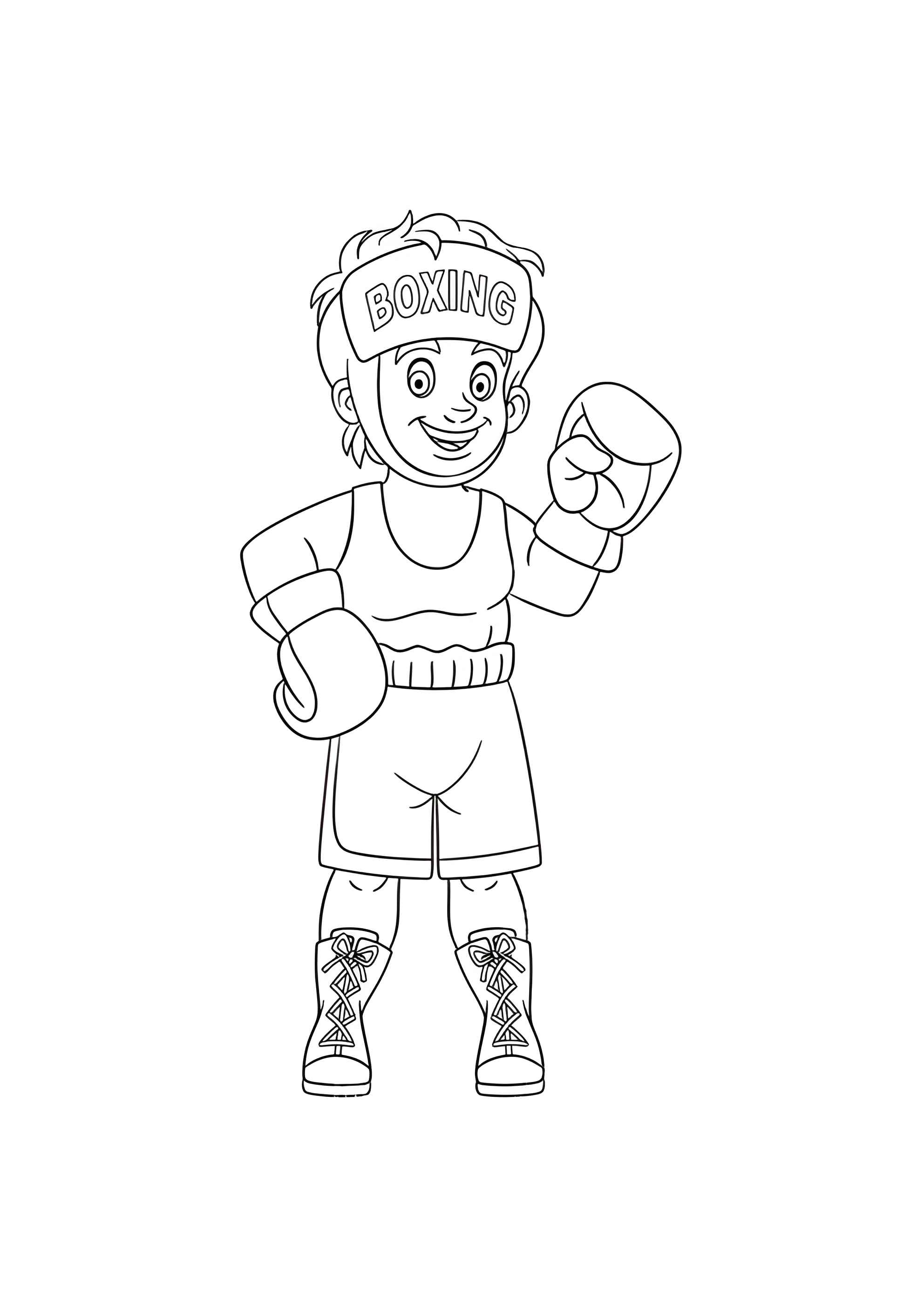 Раскраска Боксёр