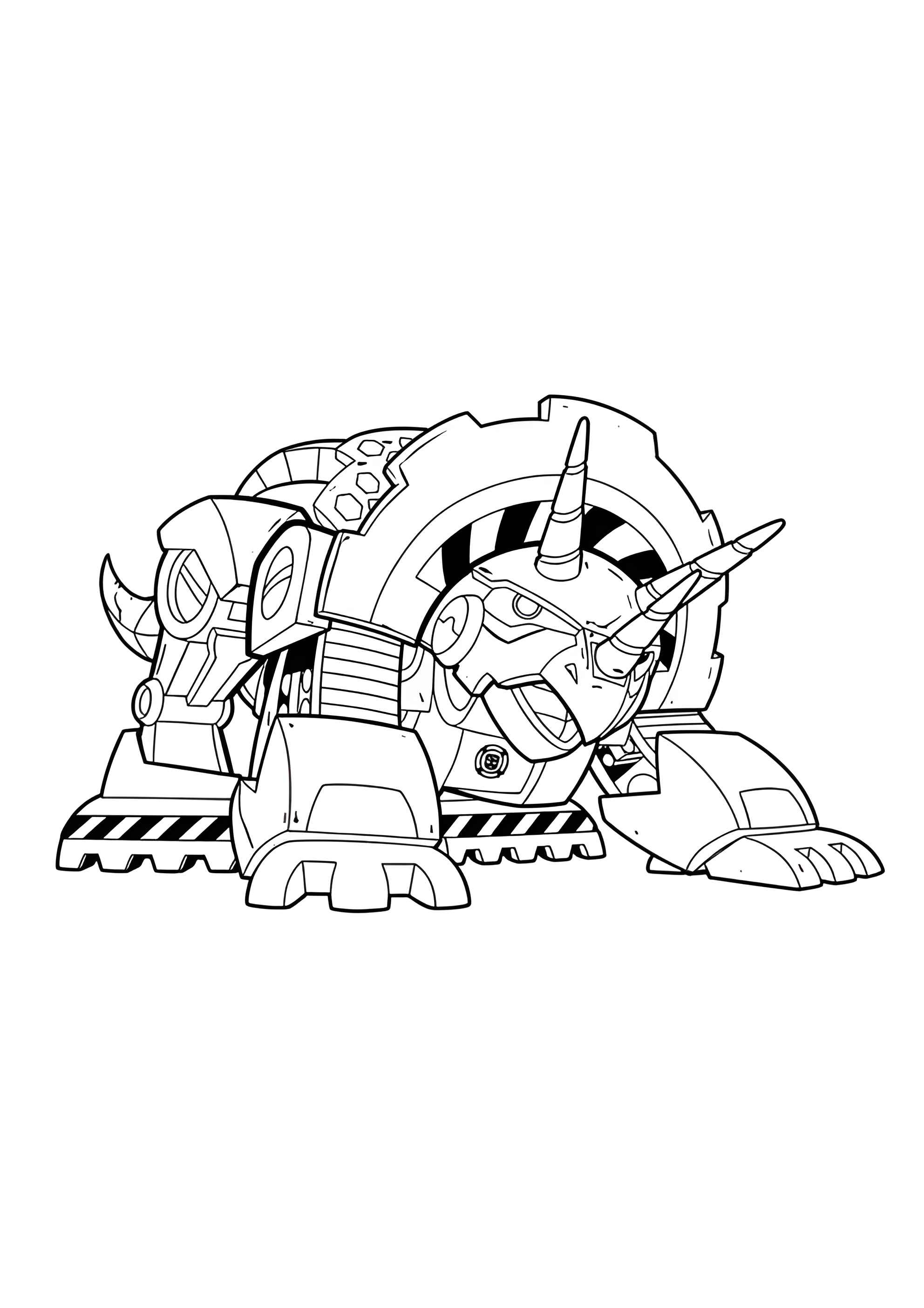 Раскраска Боулдер, трансформер-динозавр