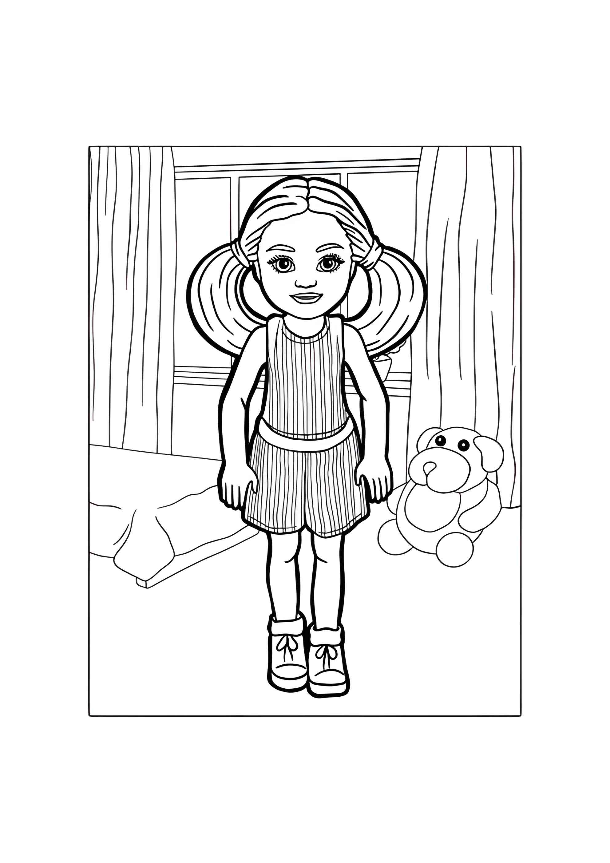 Раскраска Челси - сестра Барби