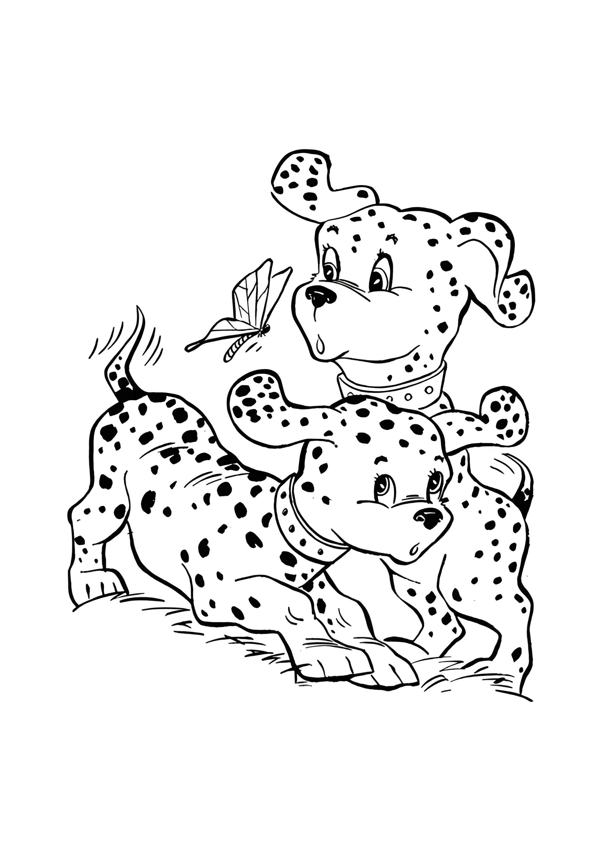 Раскраска Далматинцы