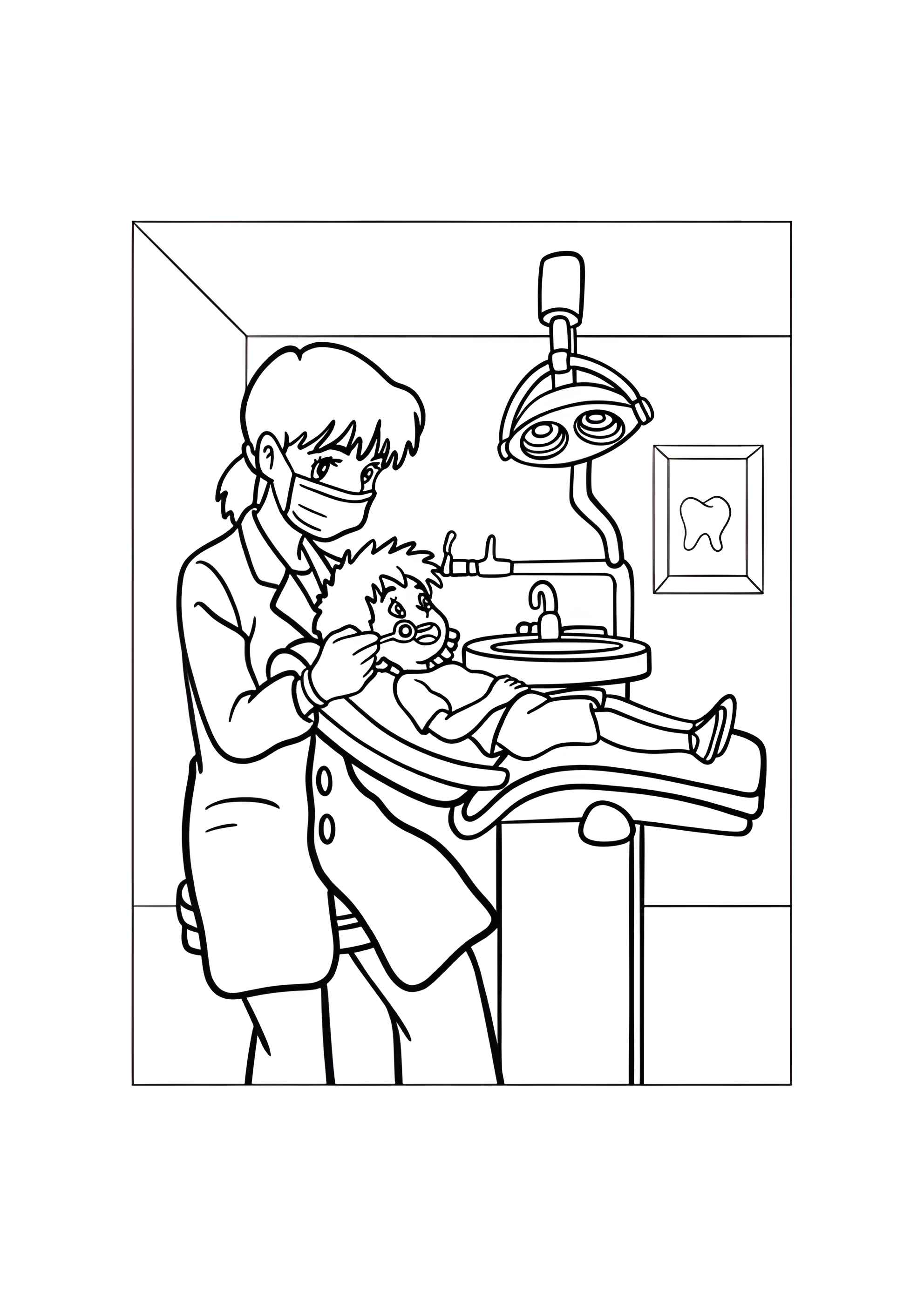 Раскраска Дантист