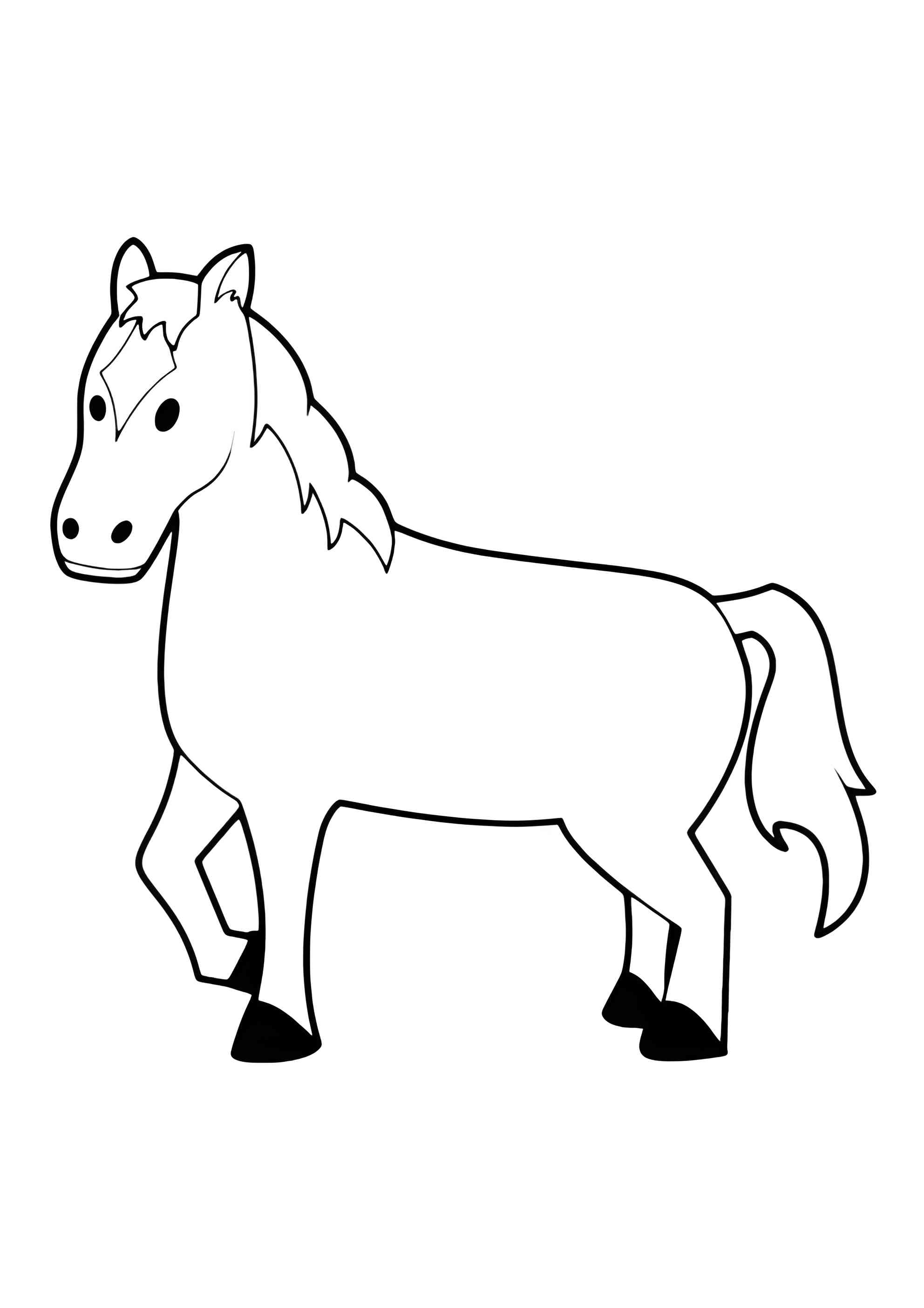 Раскраска Деревянная лошадка