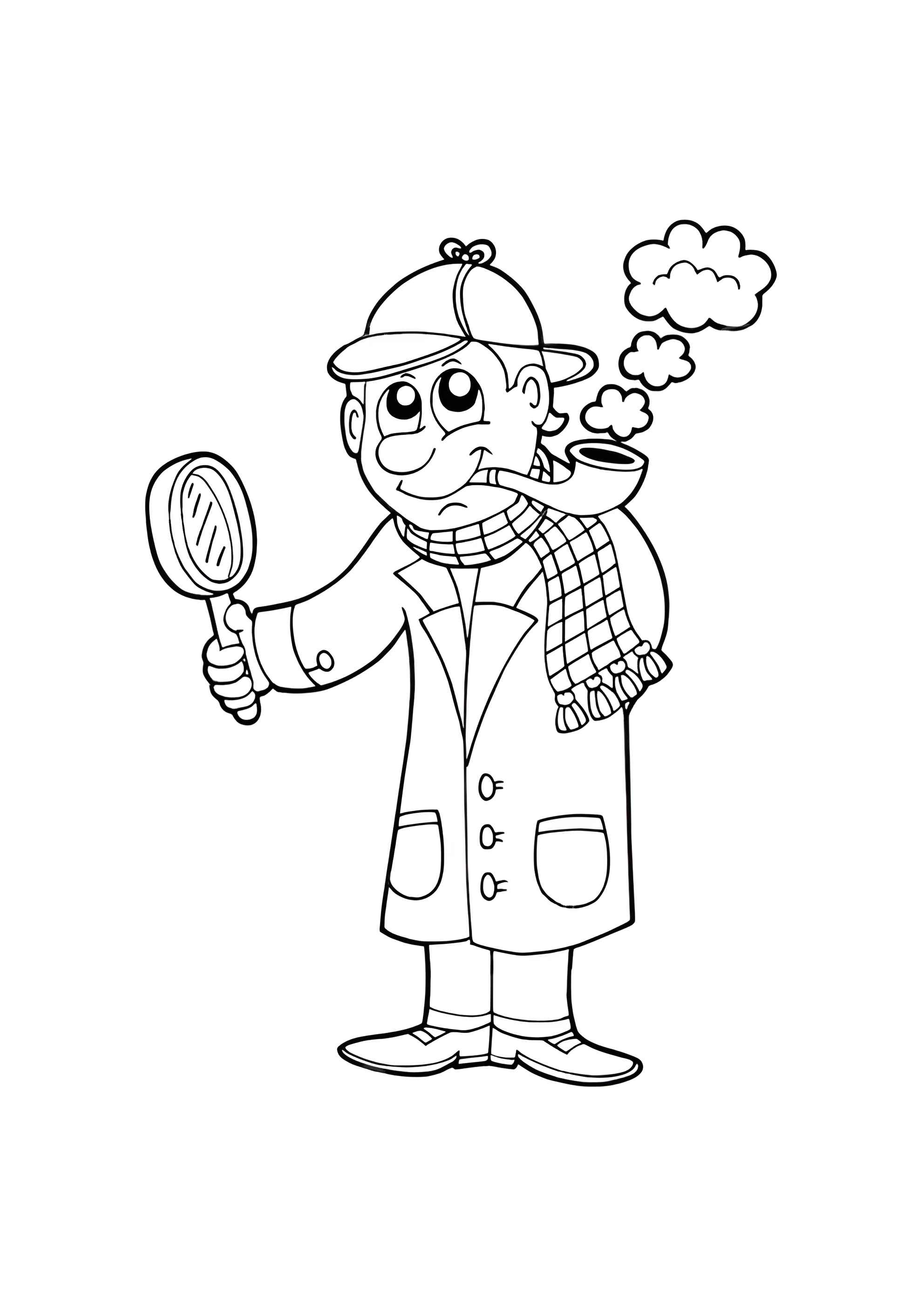 Раскраска Детектив