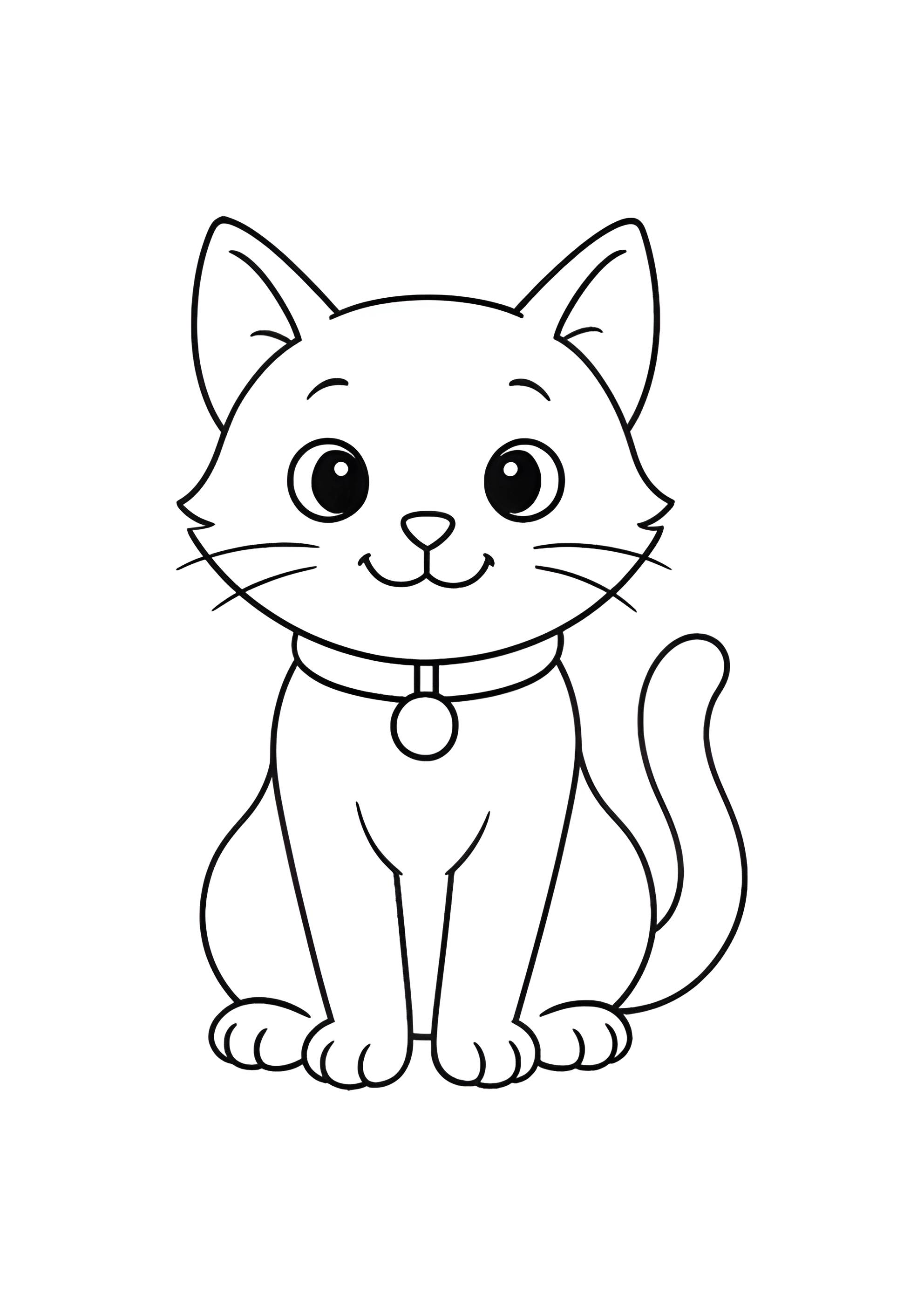 Раскраска Добрая кошка