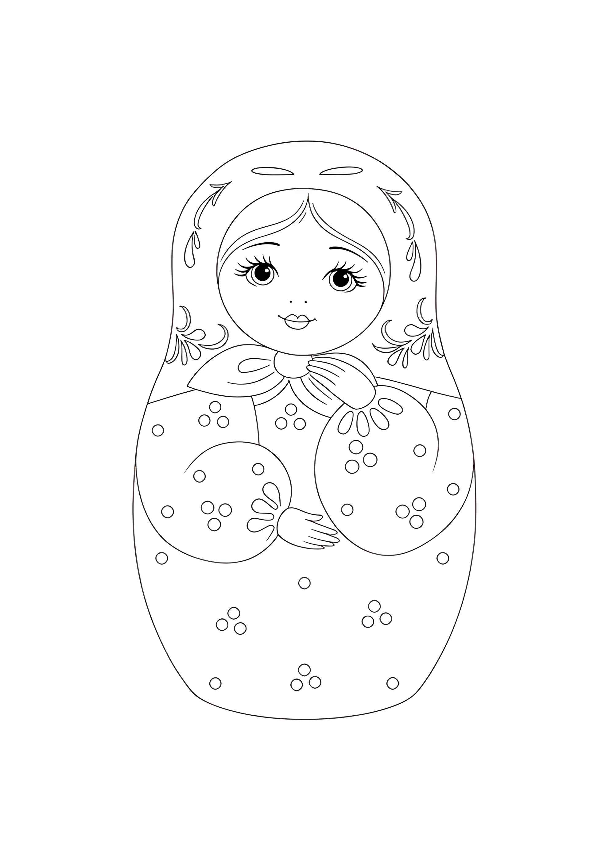 Раскраска Добрая матрёшка