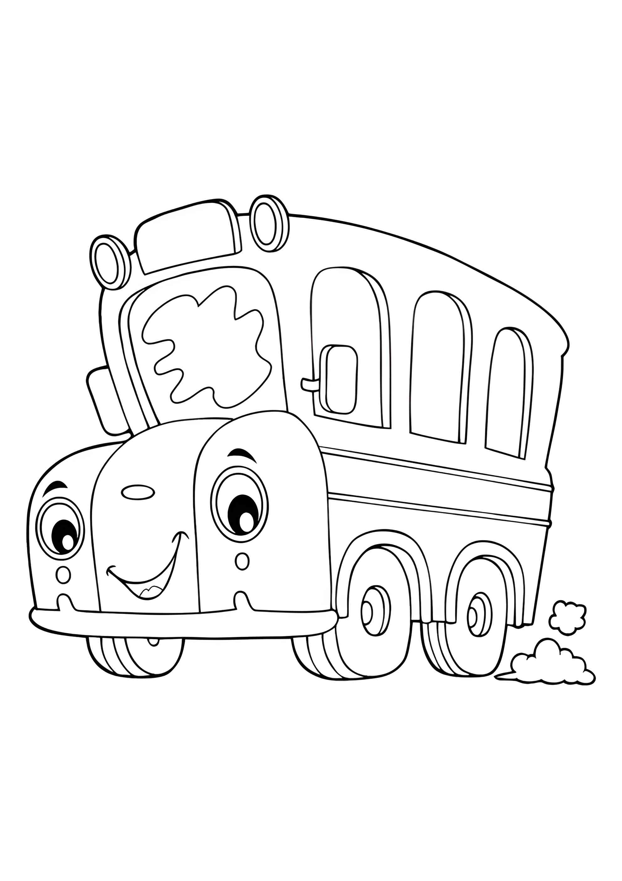 Раскраска Добрый автобус