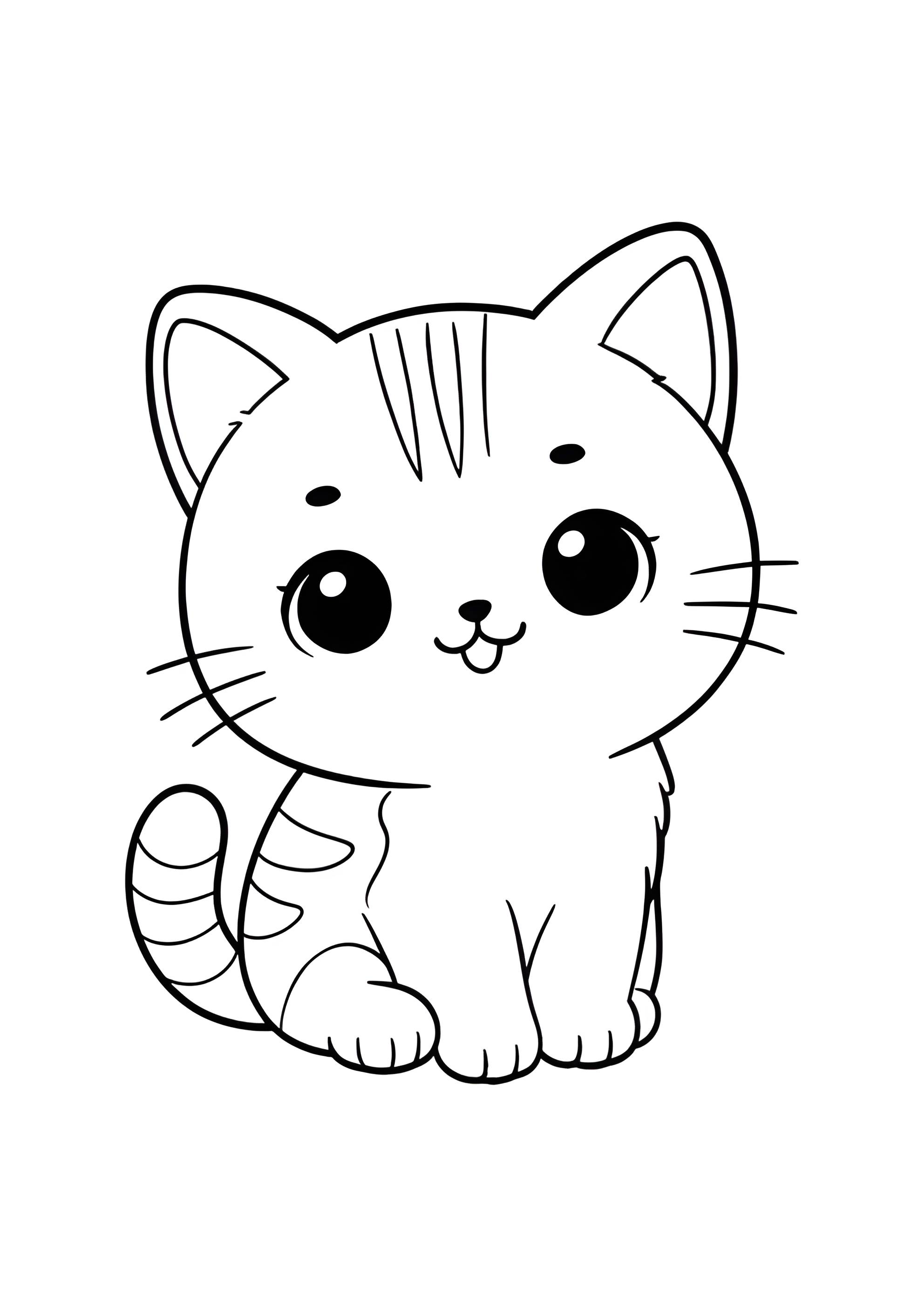 Раскраска Добрый котёнок