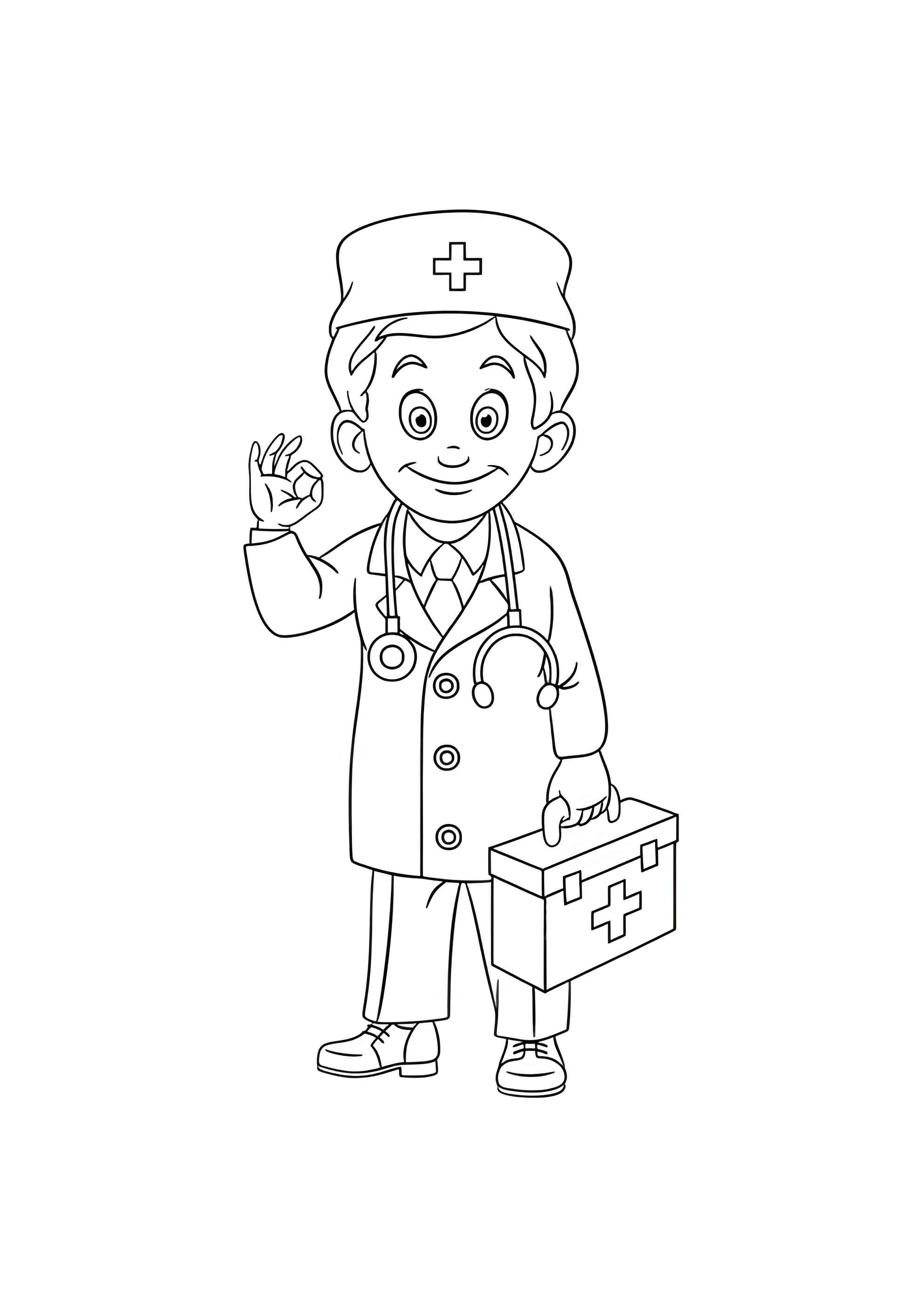 Раскраска Доктор