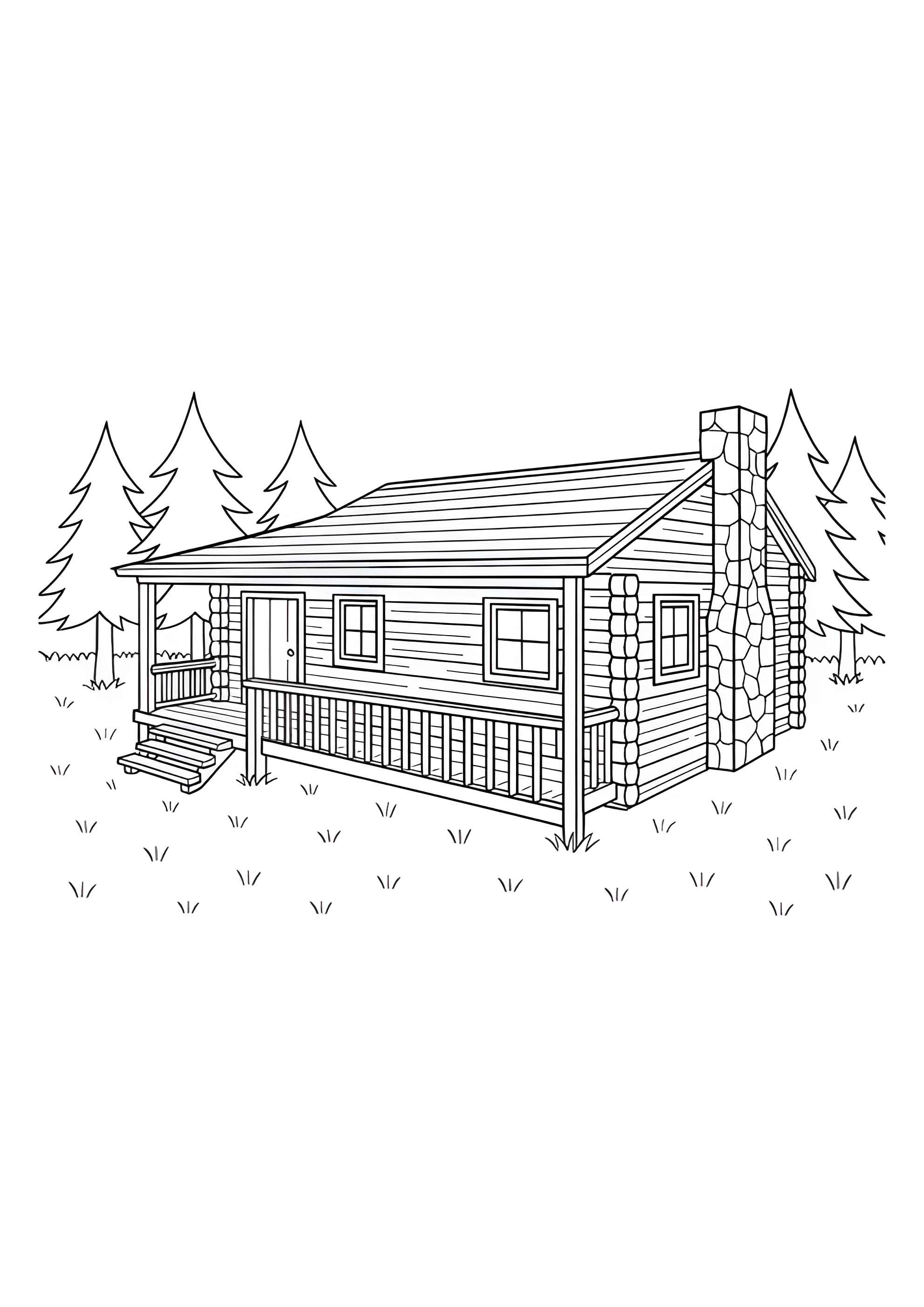 Раскраска Дом из 99 ночей в лесу