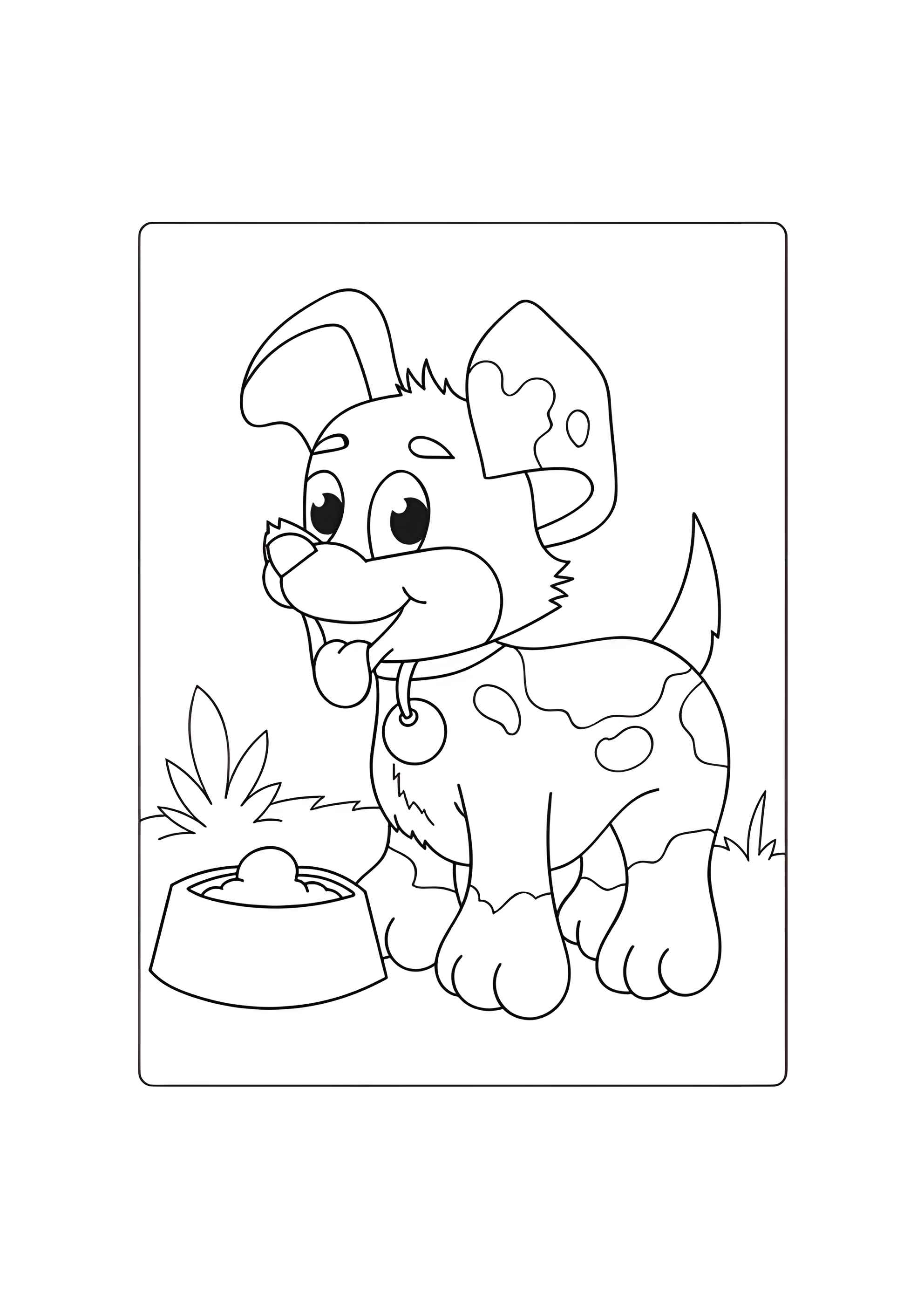Раскраска Довольная собачка
